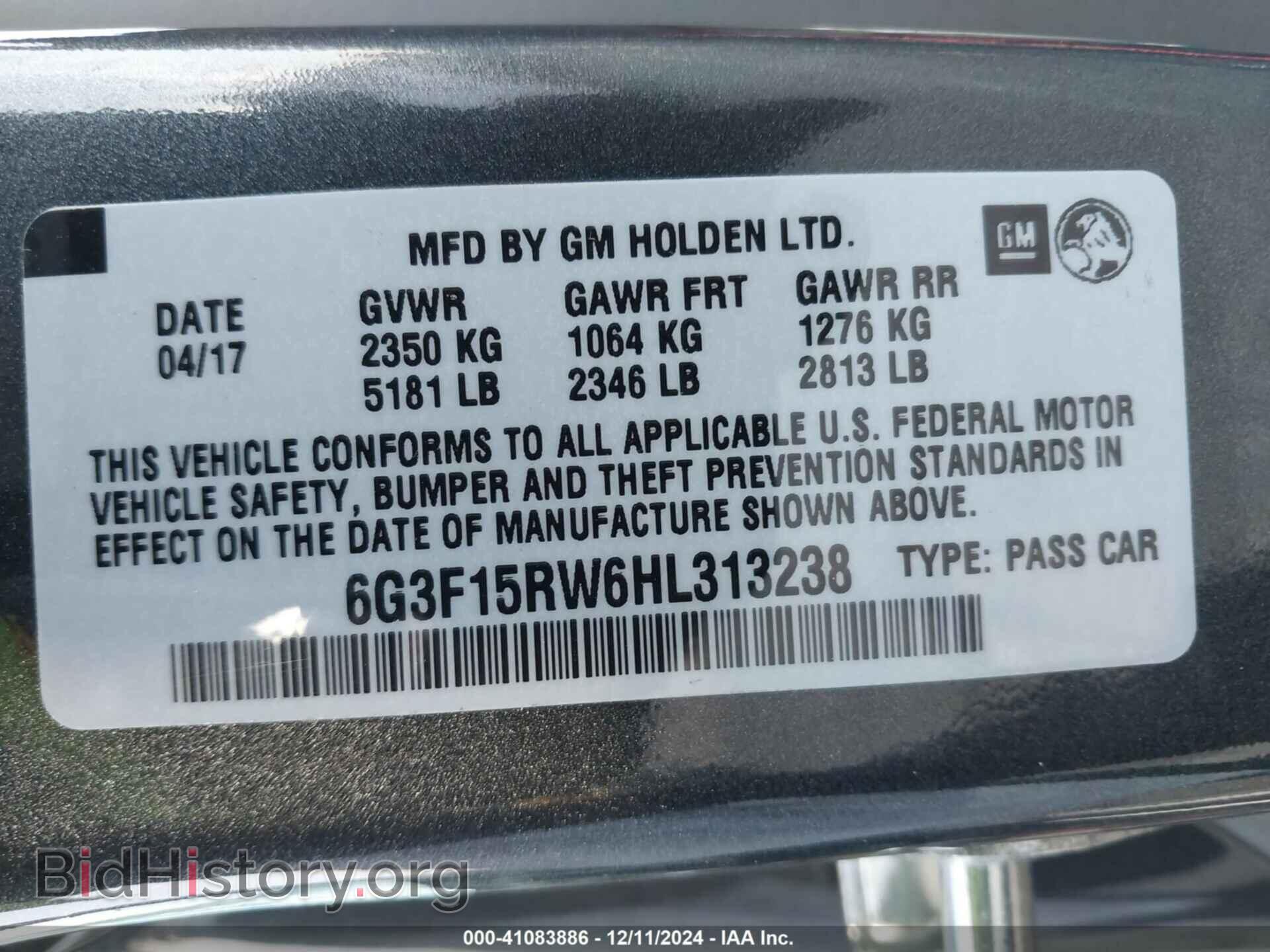 2017 CHEVROLET SS - VIN: 6G3F15RW6HL313238 - Photo 9