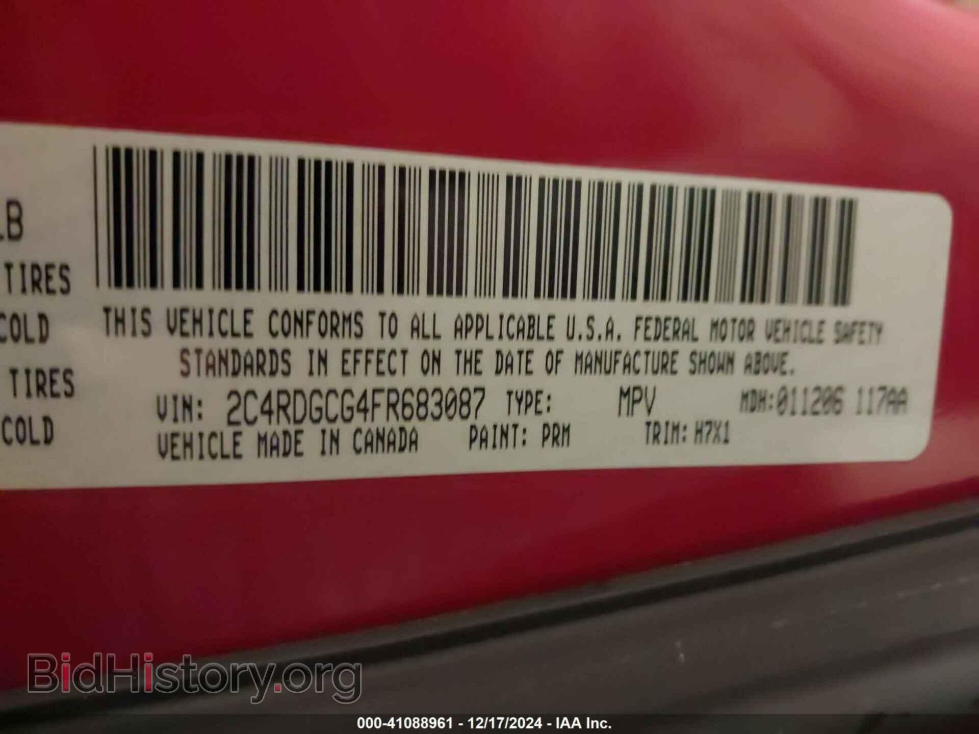 2015 DODGE GRAND CARAVAN - VIN: 2C4RDGCG4FR683087 - Фото 9