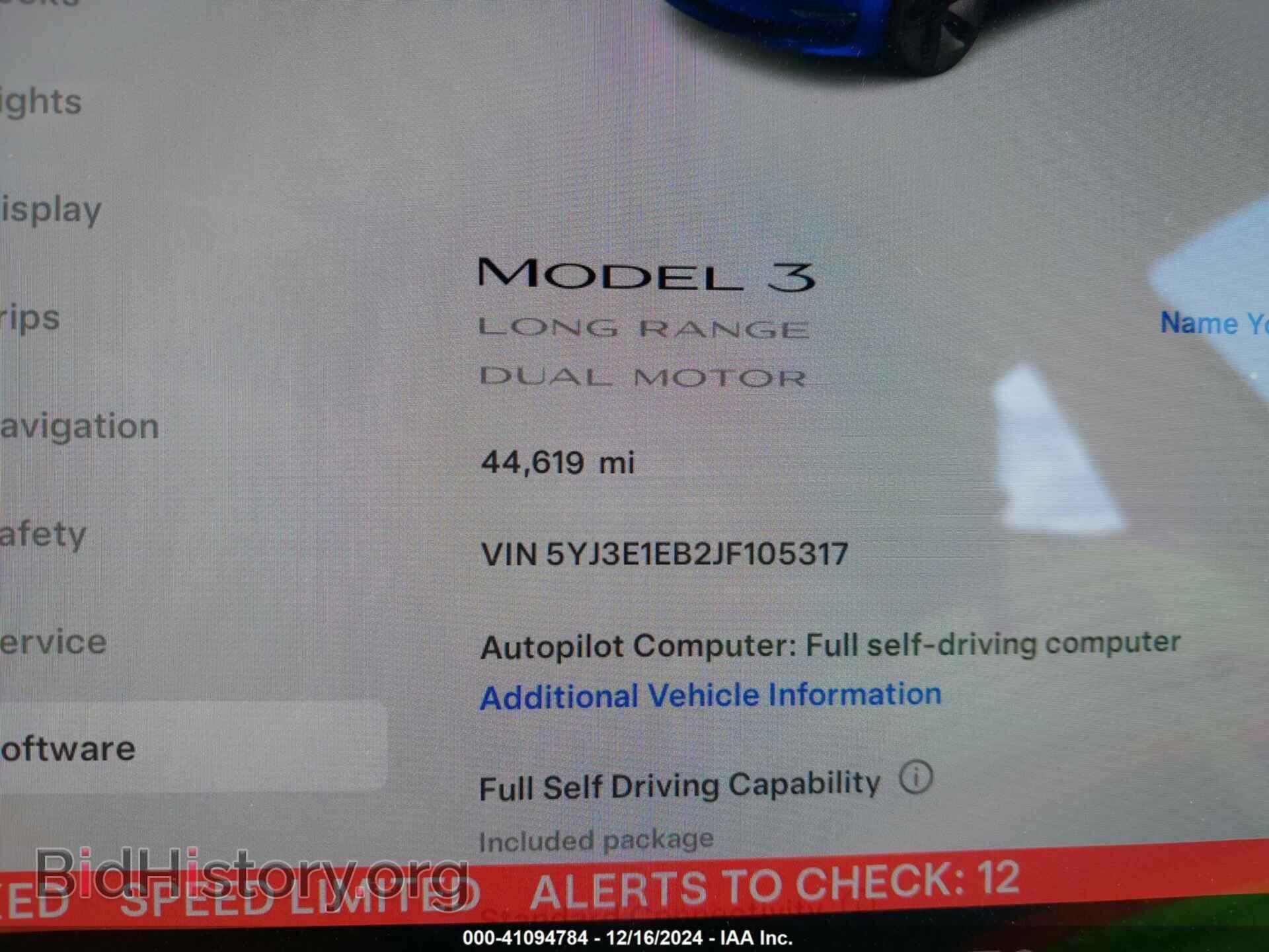 2018 TESLA MODEL 3 - VIN: 5YJ3E1EB2JF105317 - Photo 7