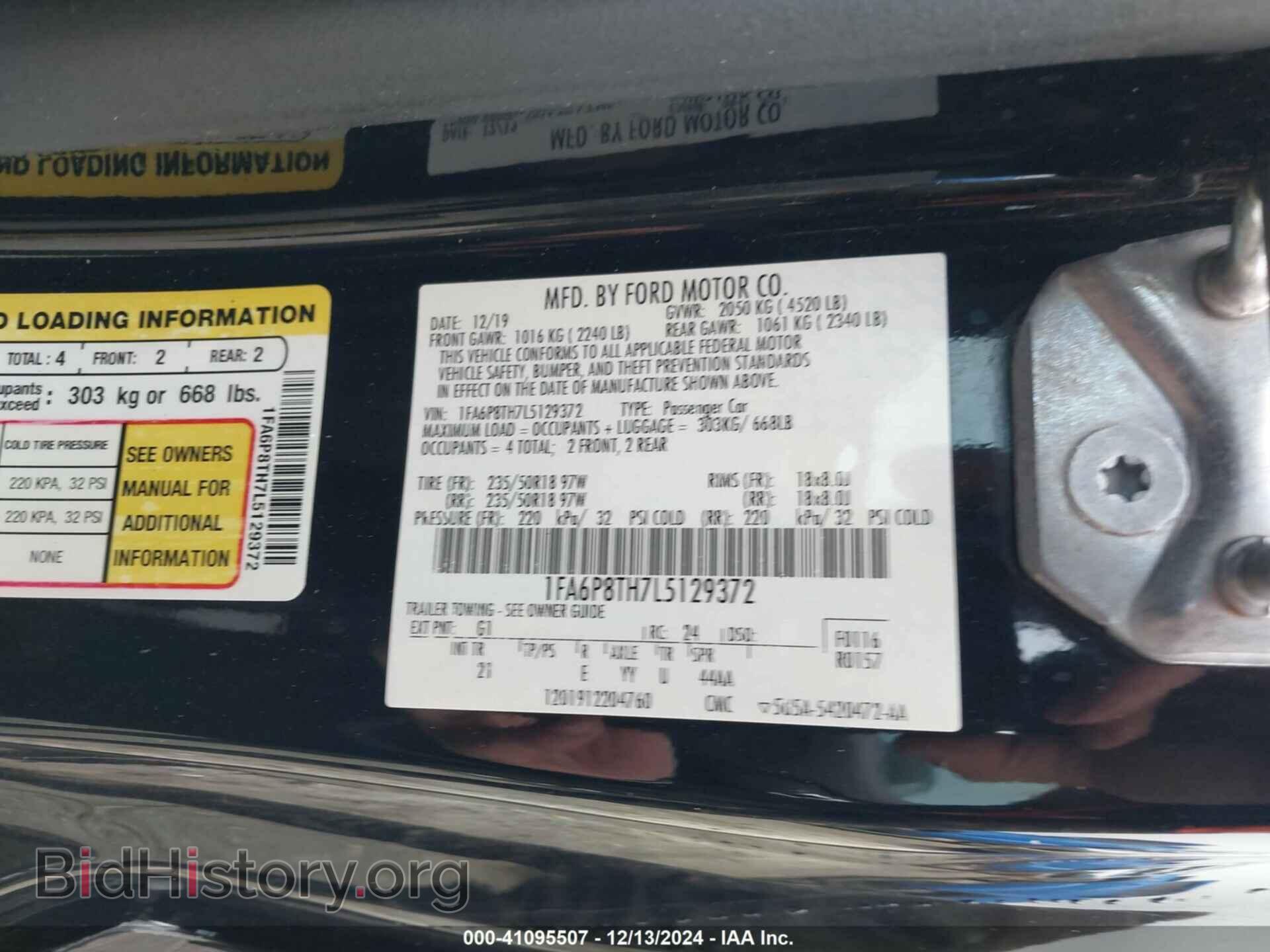 2020 FORD MUSTANG - VIN: 1FA6P8TH7L5129372 - Фото 9