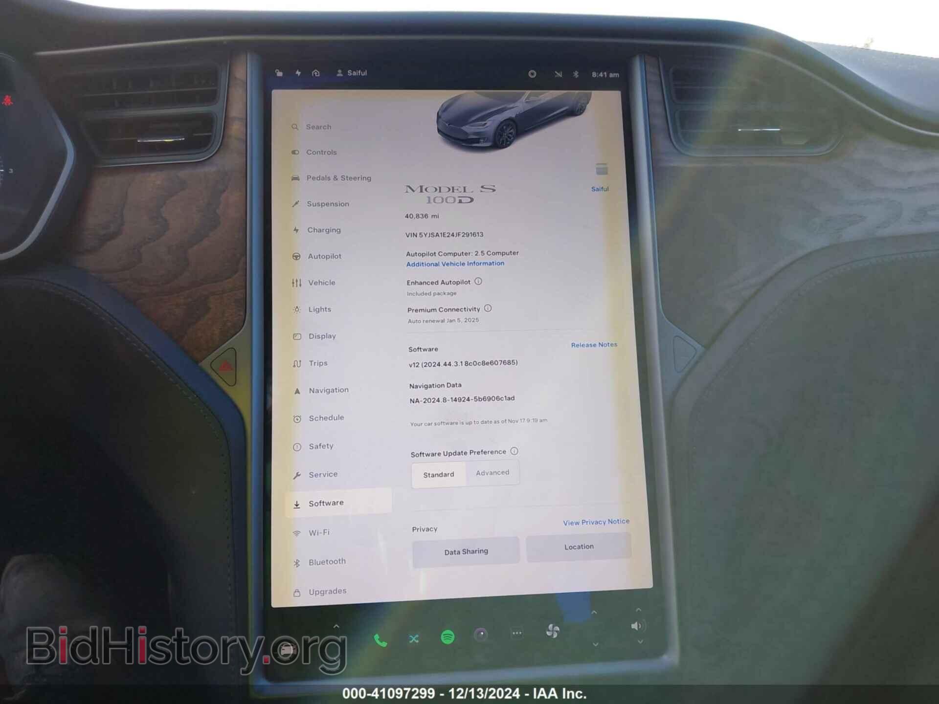 2018 TESLA MODEL S - VIN: 5YJSA1E24JF291613 - Фото 7