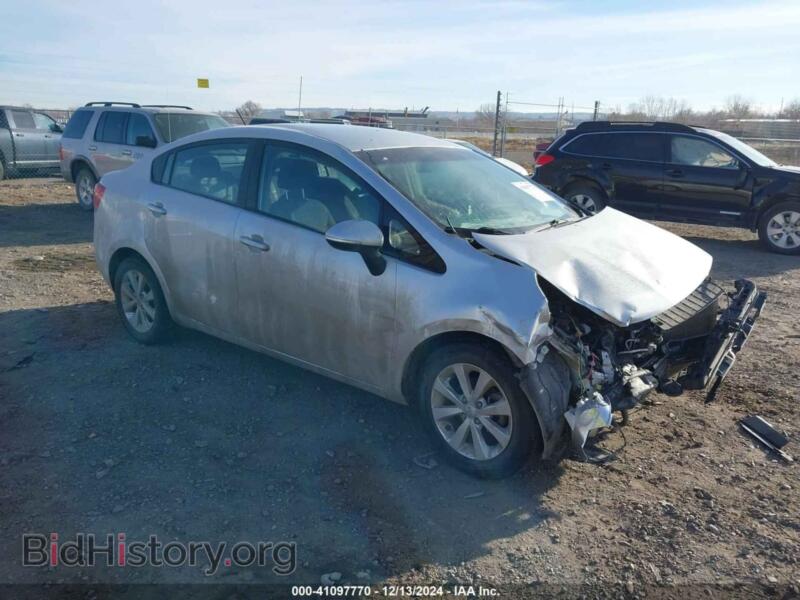 2014 Kia RIO EX (VIN KNADN4A32E6407323) — фото 1 из 17, IAAI, повреждение: передняя часть