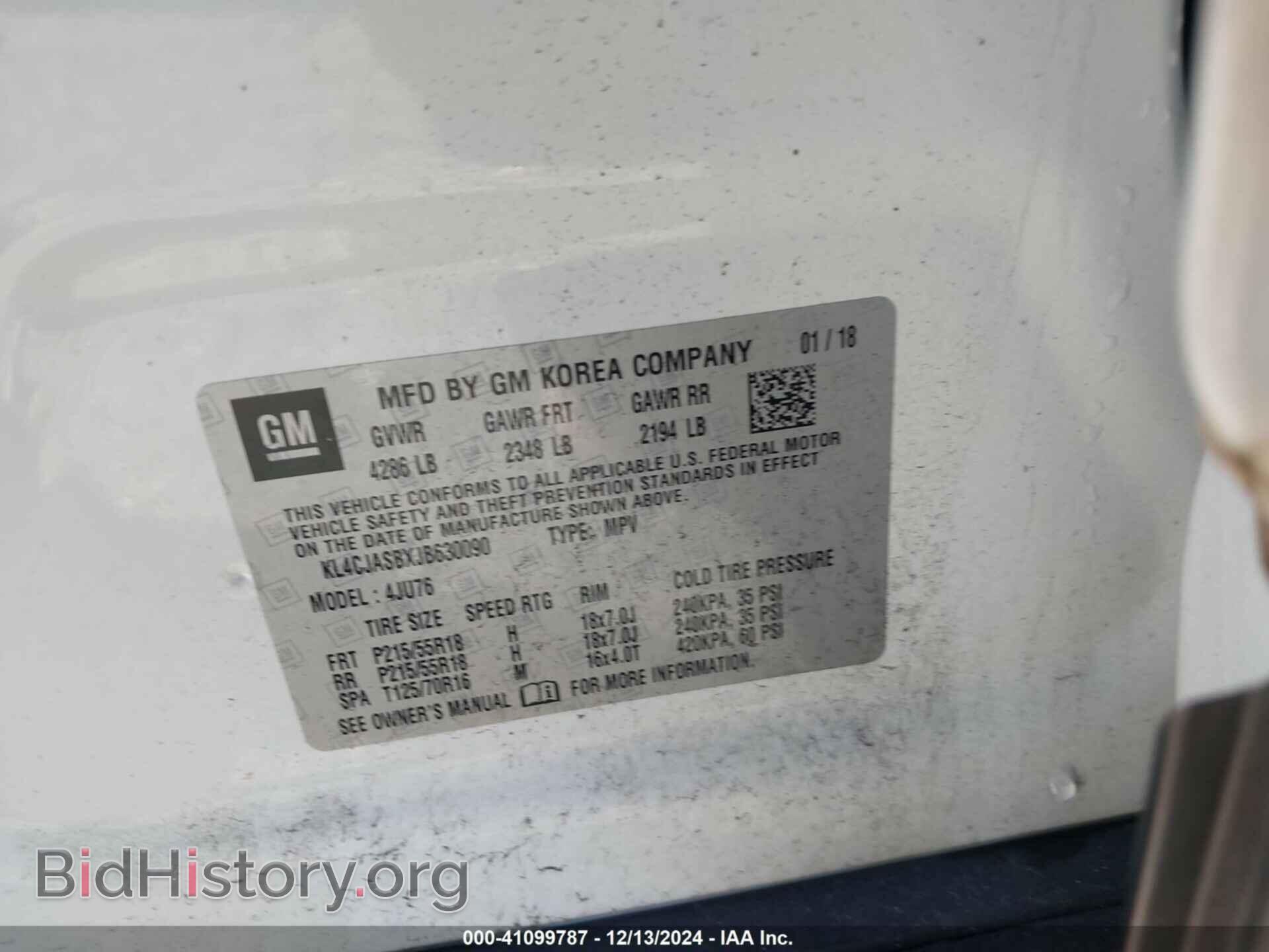 2018 BUICK ENCORE - VIN: KL4CJASBXJB630090 - Фото 9
