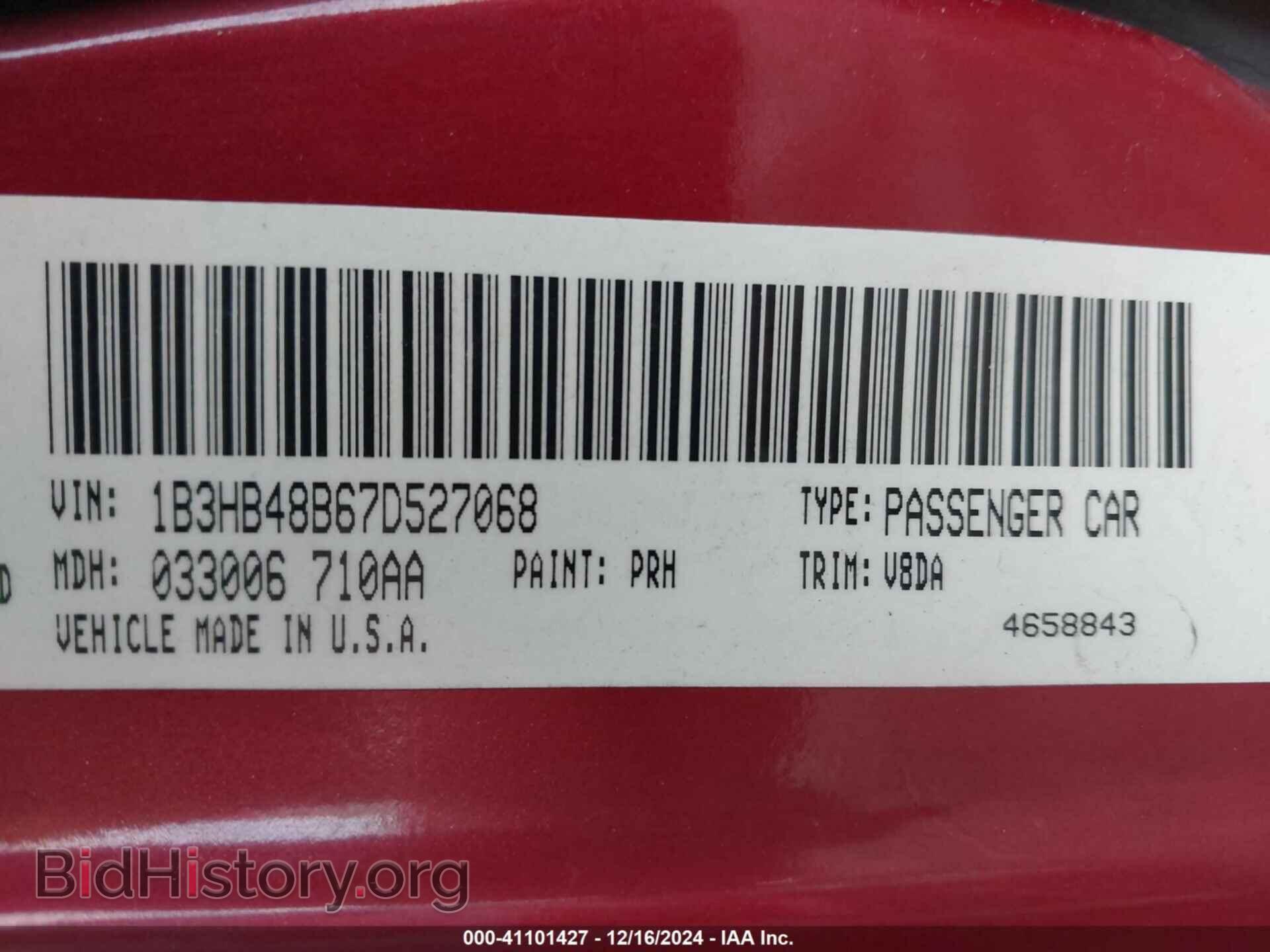 2007 DODGE CALIBER - VIN: 1B3HB4BB67D527068 - Photo 9