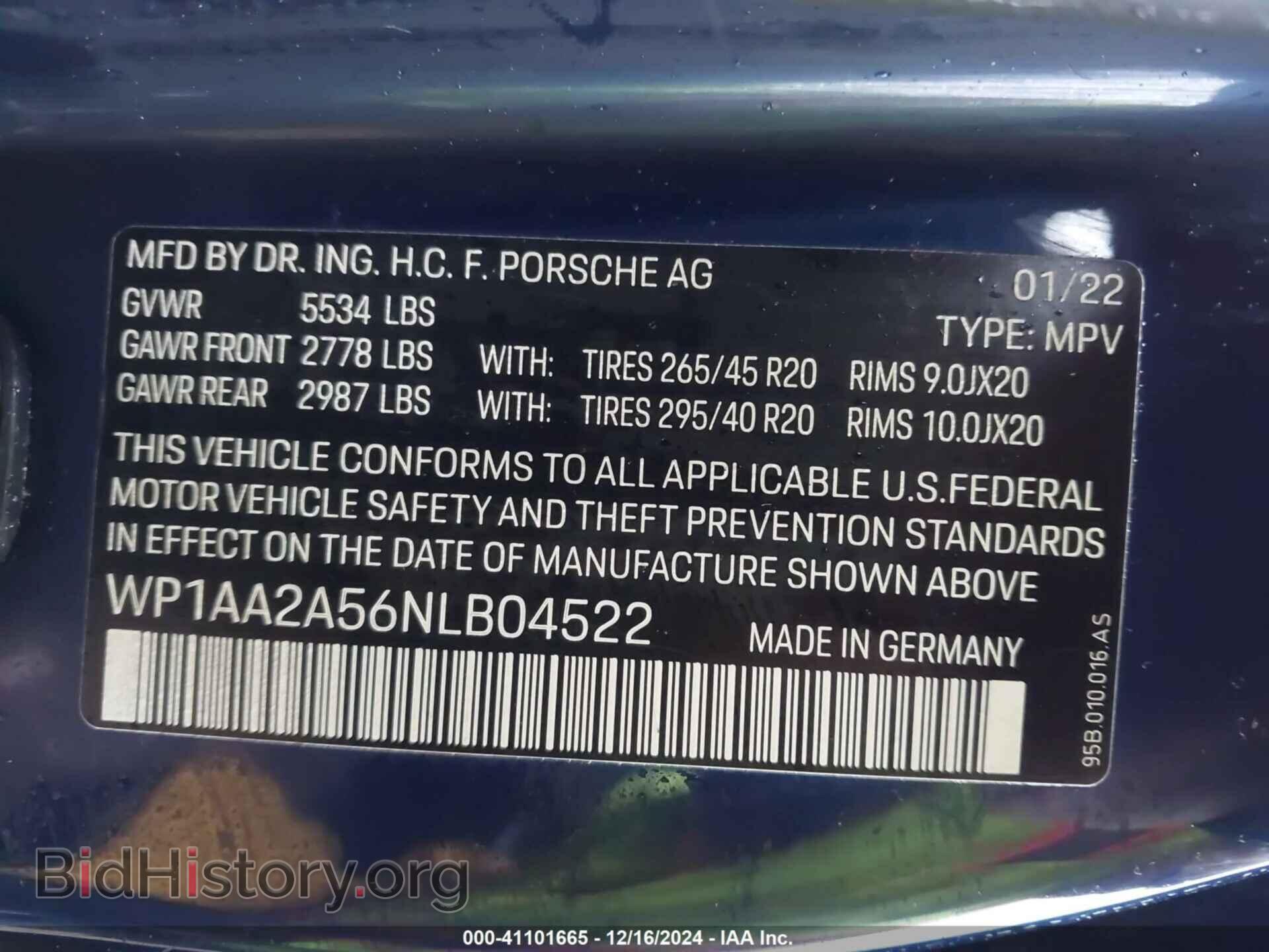 2022 PORSCHE MACAN - VIN: WP1AA2A56NLB04522 - Photo 9