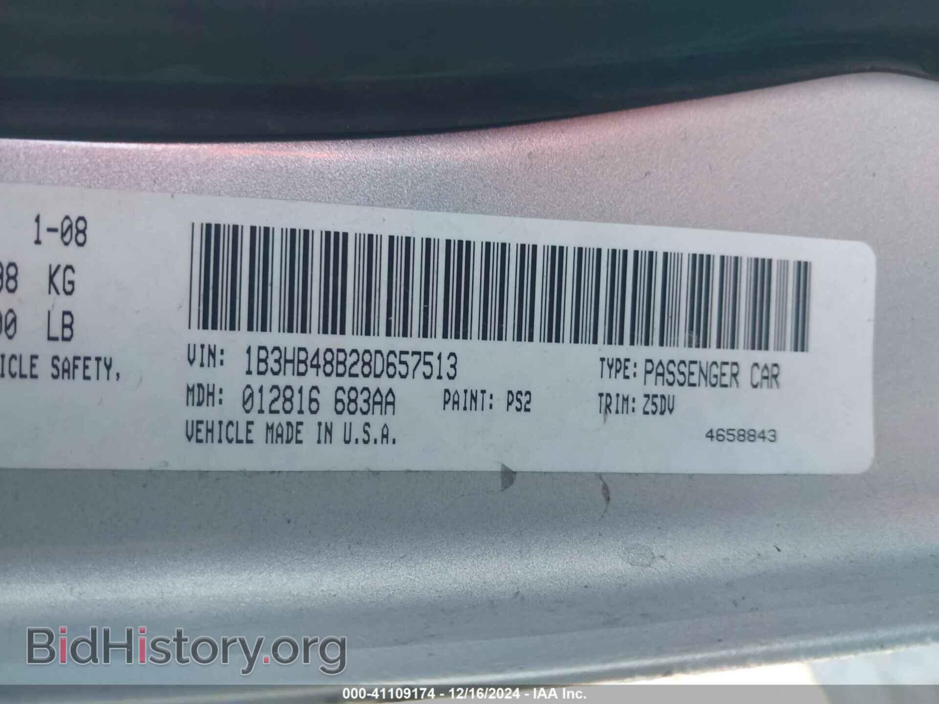 2008 DODGE CALIBER - VIN: 1B3HB48B28D657513 - Photo 9