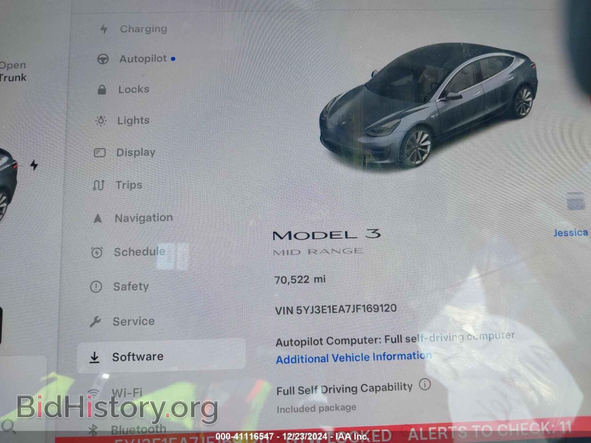 2018 TESLA MODEL 3 - VIN: 5YJ3E1EA7JF169120 - Фото 7
