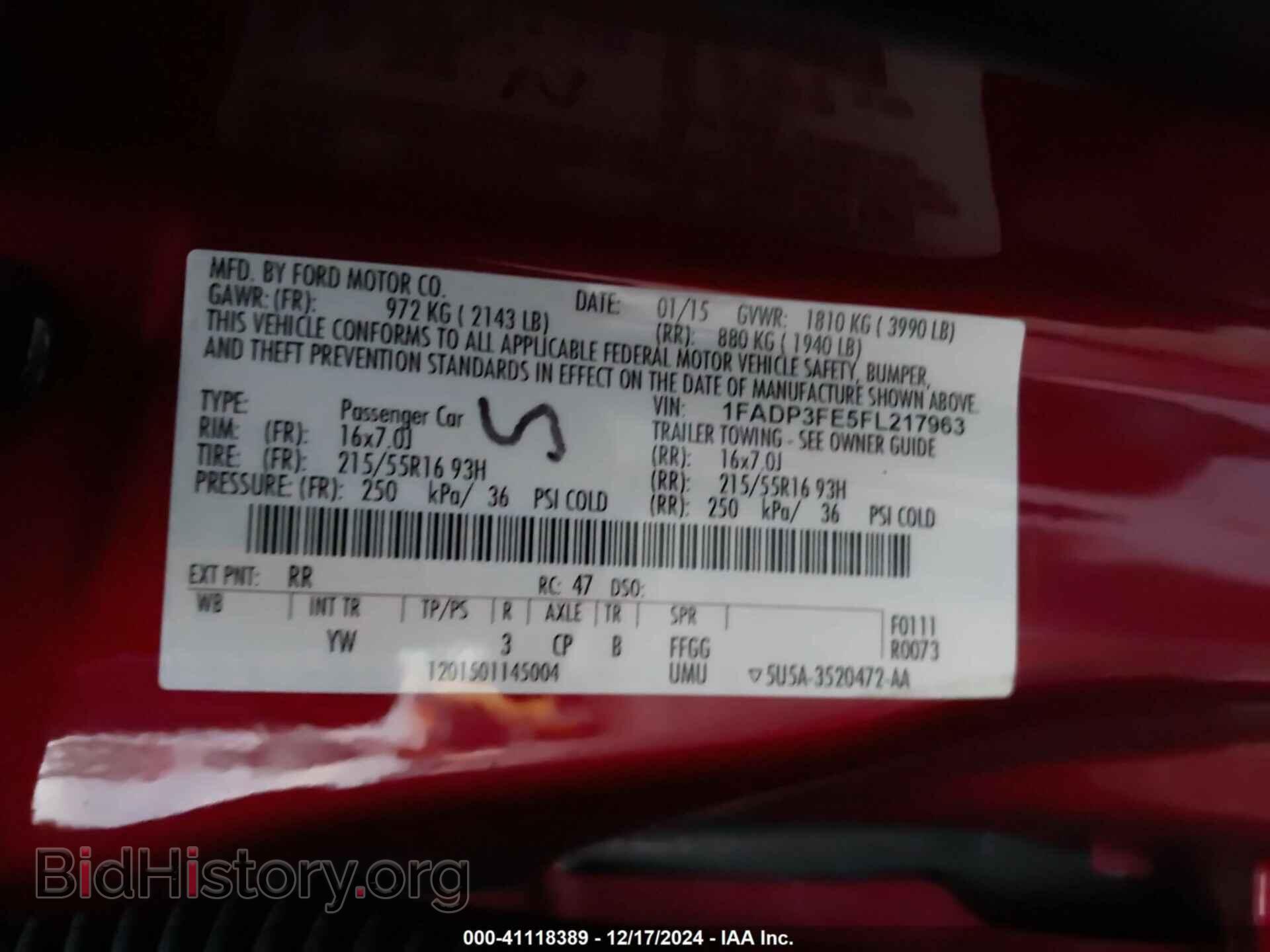 2015 FORD FOCUS - VIN: 1FADP3FE5FL217963 - Photo 9