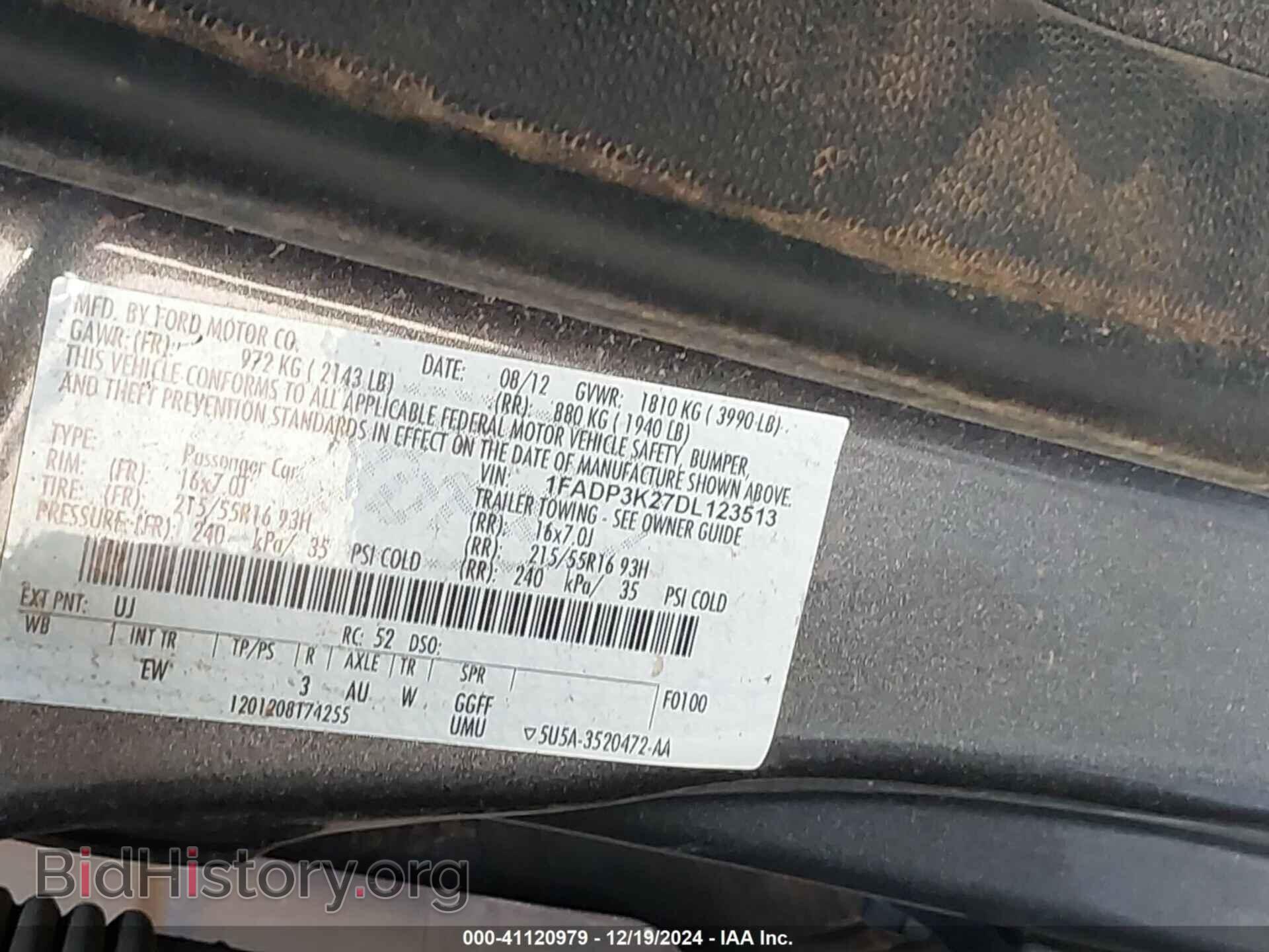 2013 FORD FOCUS - VIN: 1FADP3K27DL123513 - Photo 9
