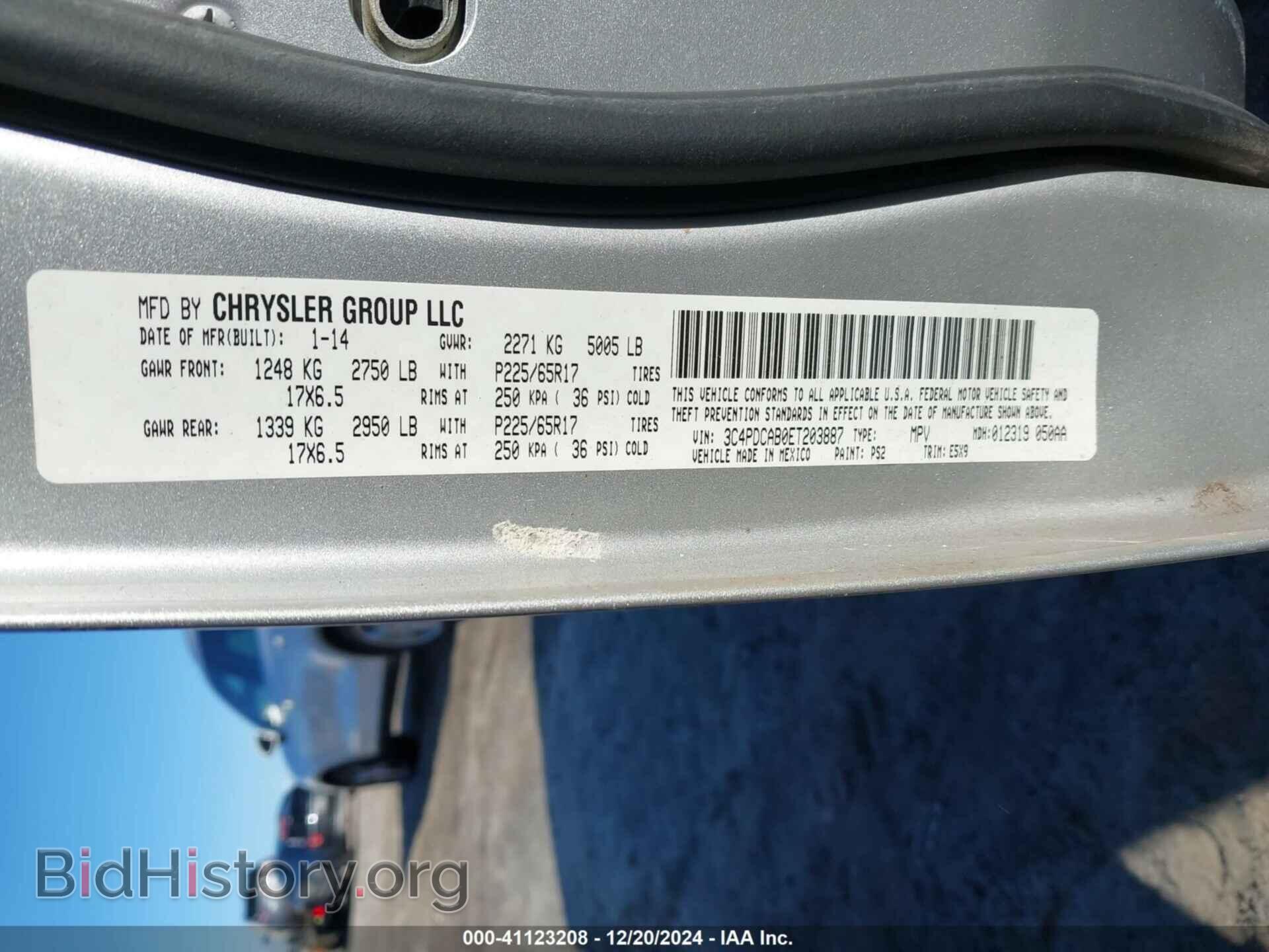 2014 DODGE JOURNEY - VIN: 3C4PDCAB0ET203887 - Photo 9