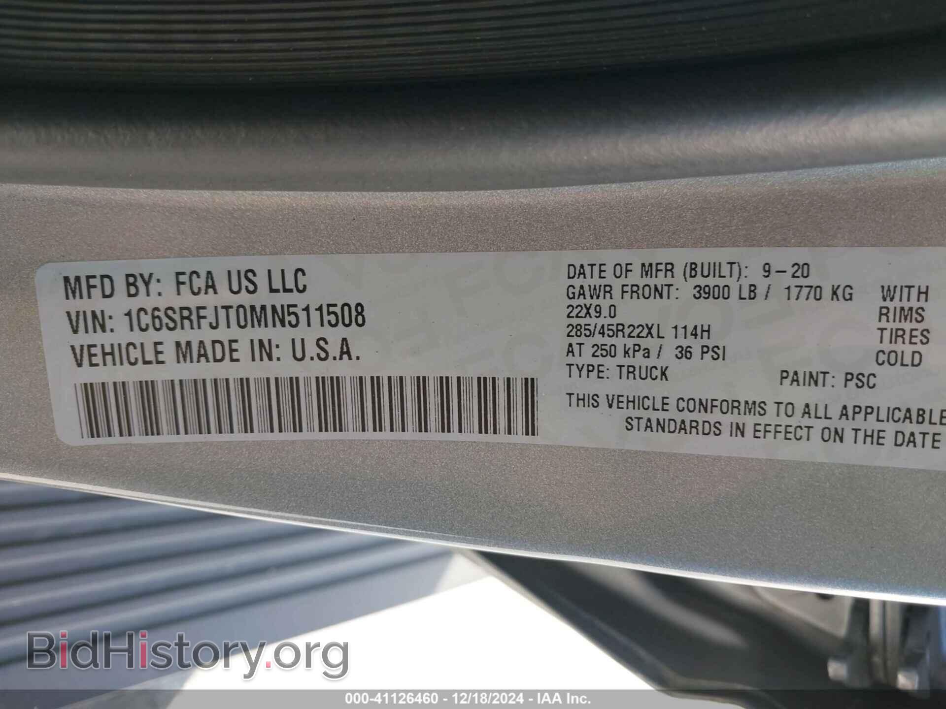 2021 RAM 1500 - VIN: 1C6SRFJT0MN511508 - Фото 9