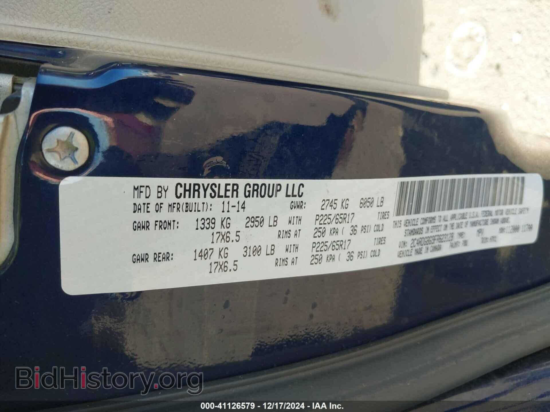 2015 DODGE GRAND CARAVAN - VIN: 2C4RDGBG9FR623128 - Фото 9