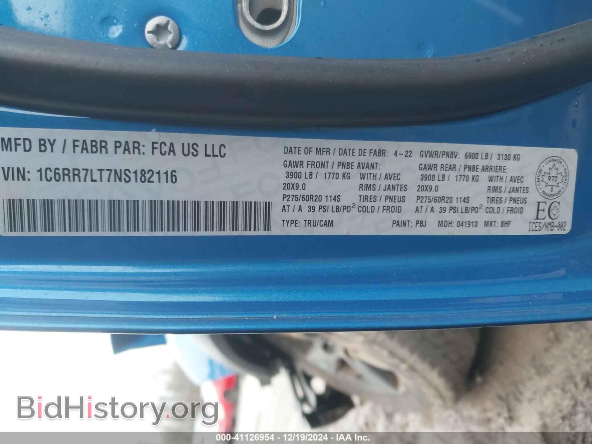2022 RAM 1500 CLASSIC - VIN: 1C6RR7LT7NS182116 - Фото 9