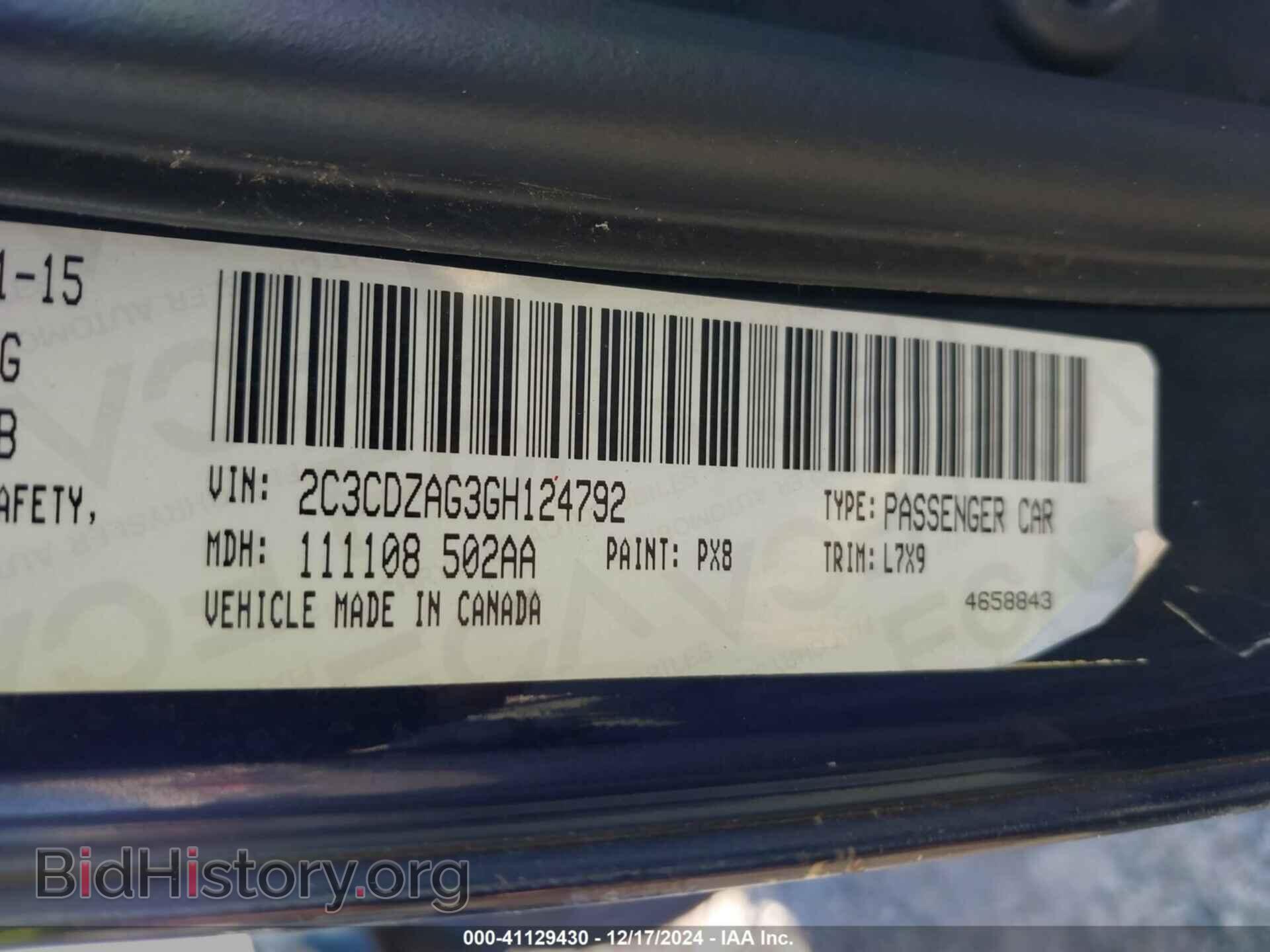 2016 DODGE CHALLENGER - VIN: 2C3CDZAG3GH124792 - Photo 9