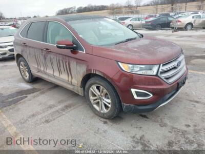 2015 Ford EDGE SEL, red — VIN 2FMTK4J99FBC38475, IAAI