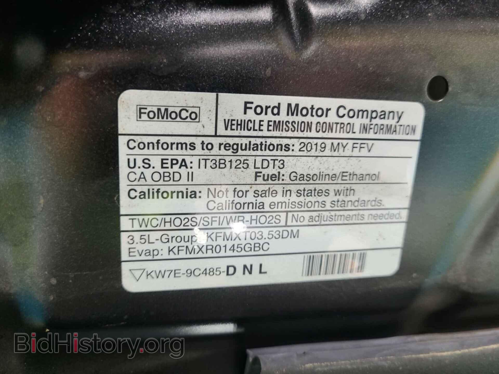 2019 FORD EXPLORER - VIN: 1FM5K7D82KGA75443 - Photo 2
