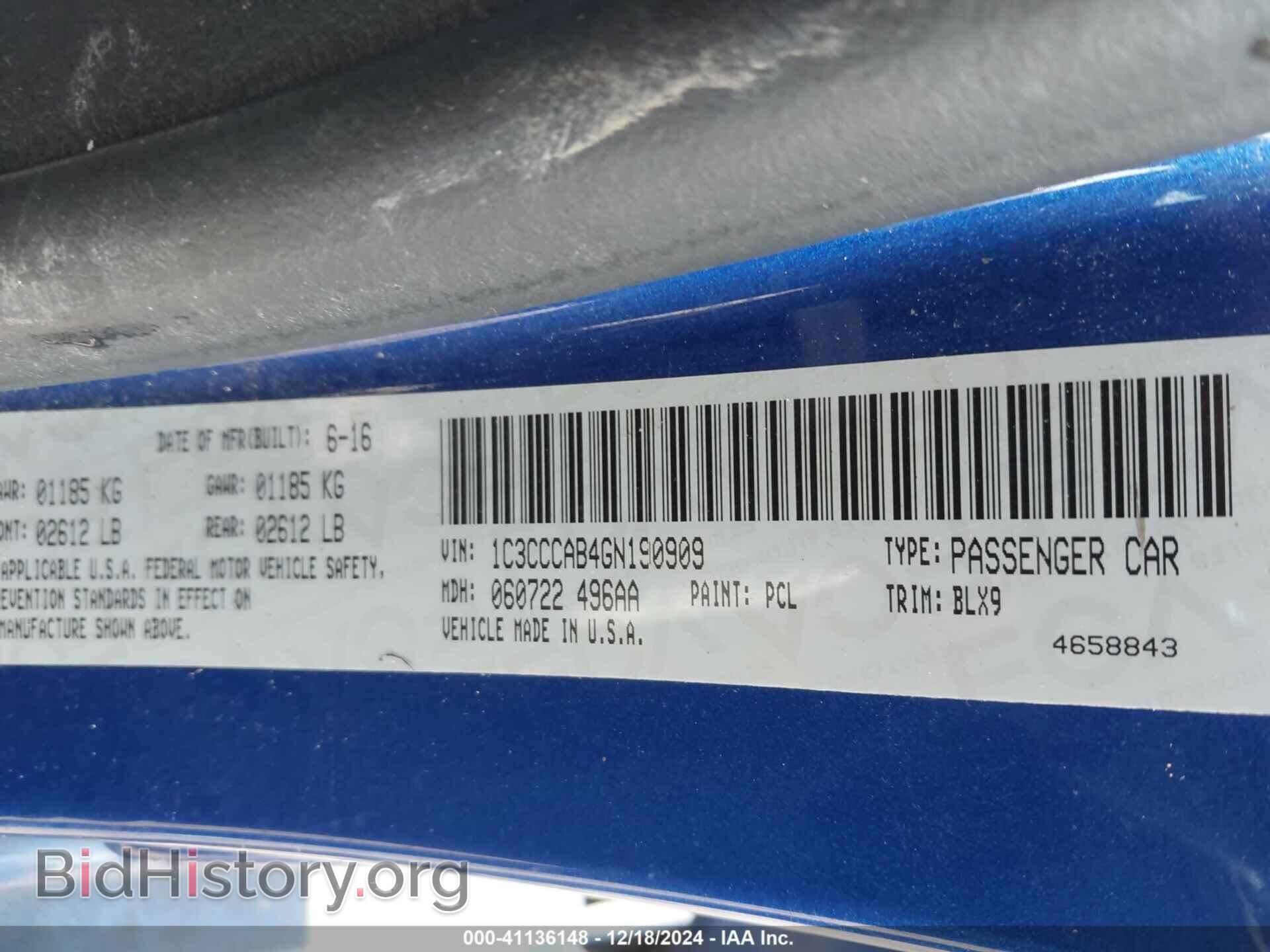 2016 CHRYSLER 200 - VIN: 1C3CCCAB4GN190909 - Фото 9