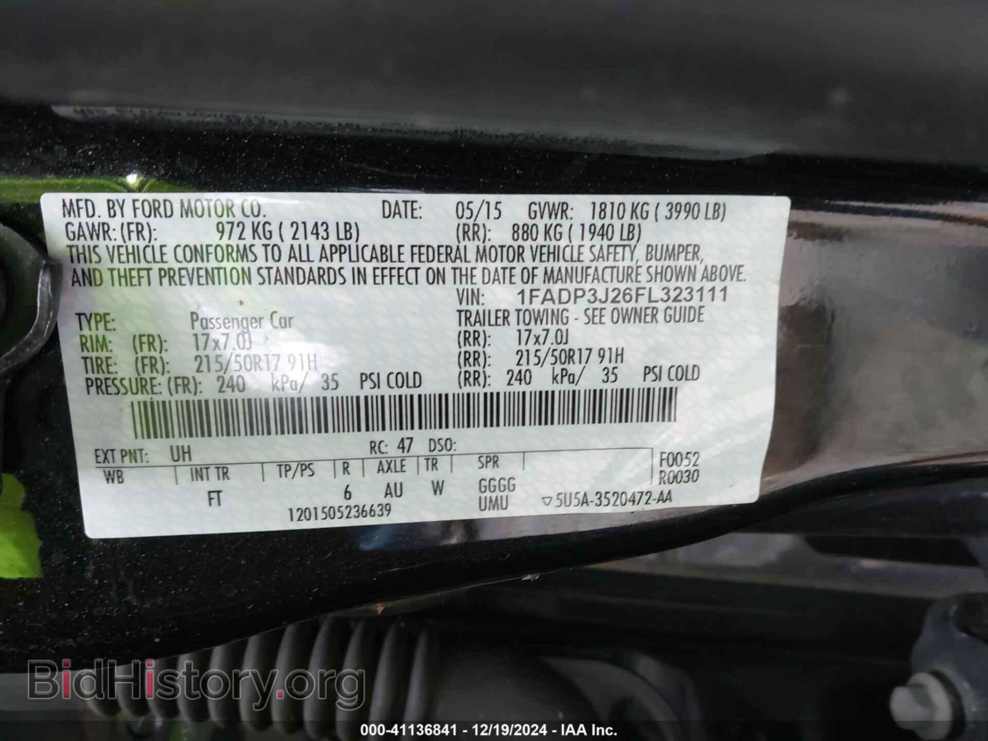 2015 FORD FOCUS - VIN: 1FADP3J26FL323111 - Photo 9