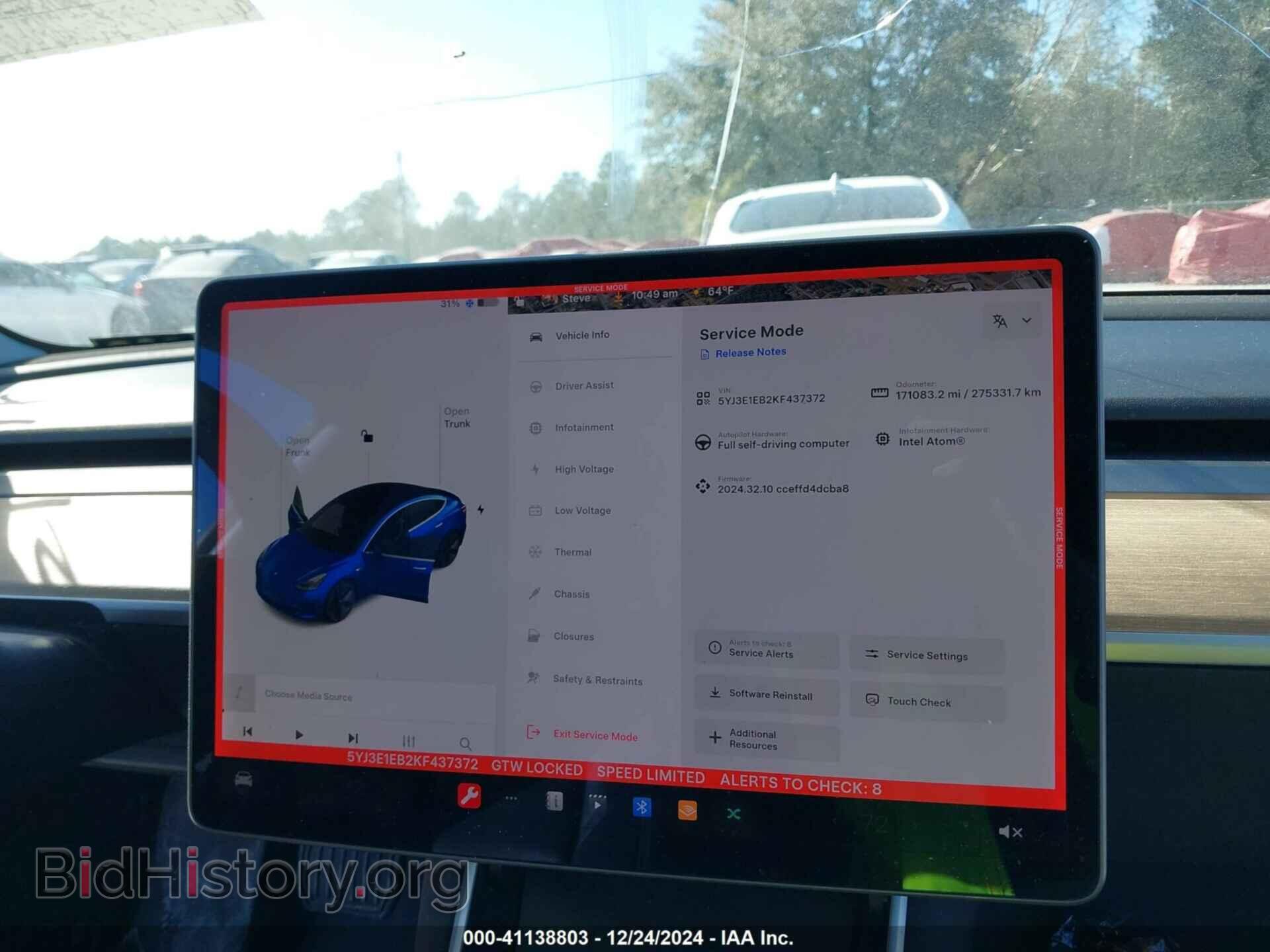 2019 TESLA MODEL 3 - VIN: 5YJ3E1EB2KF437372 - Фото 7