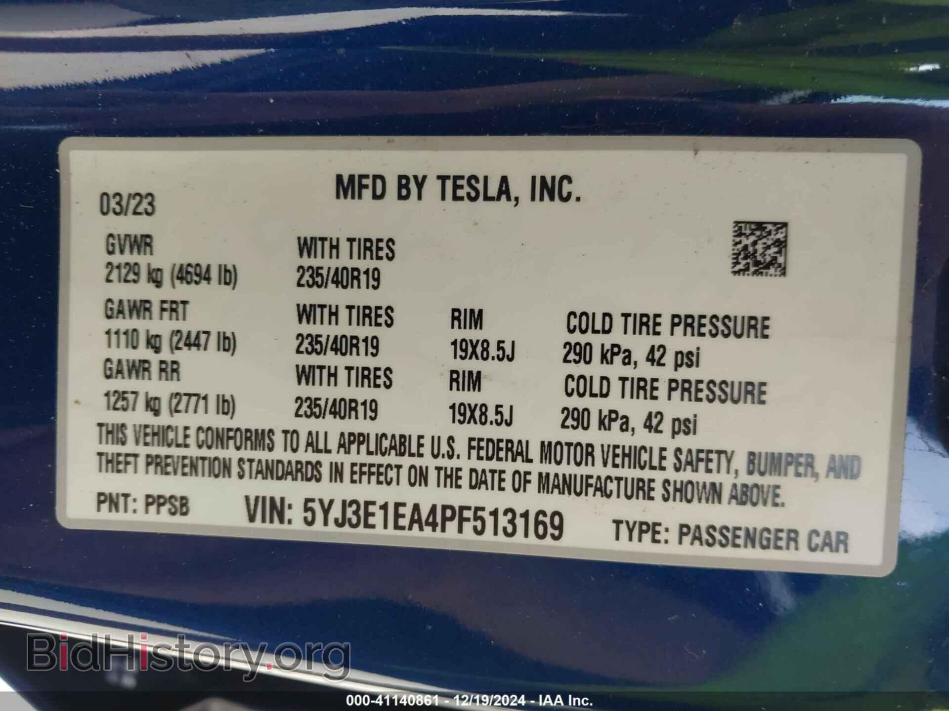 2023 TESLA MODEL 3 - VIN: 5YJ3E1EA4PF513169 - Фото 9