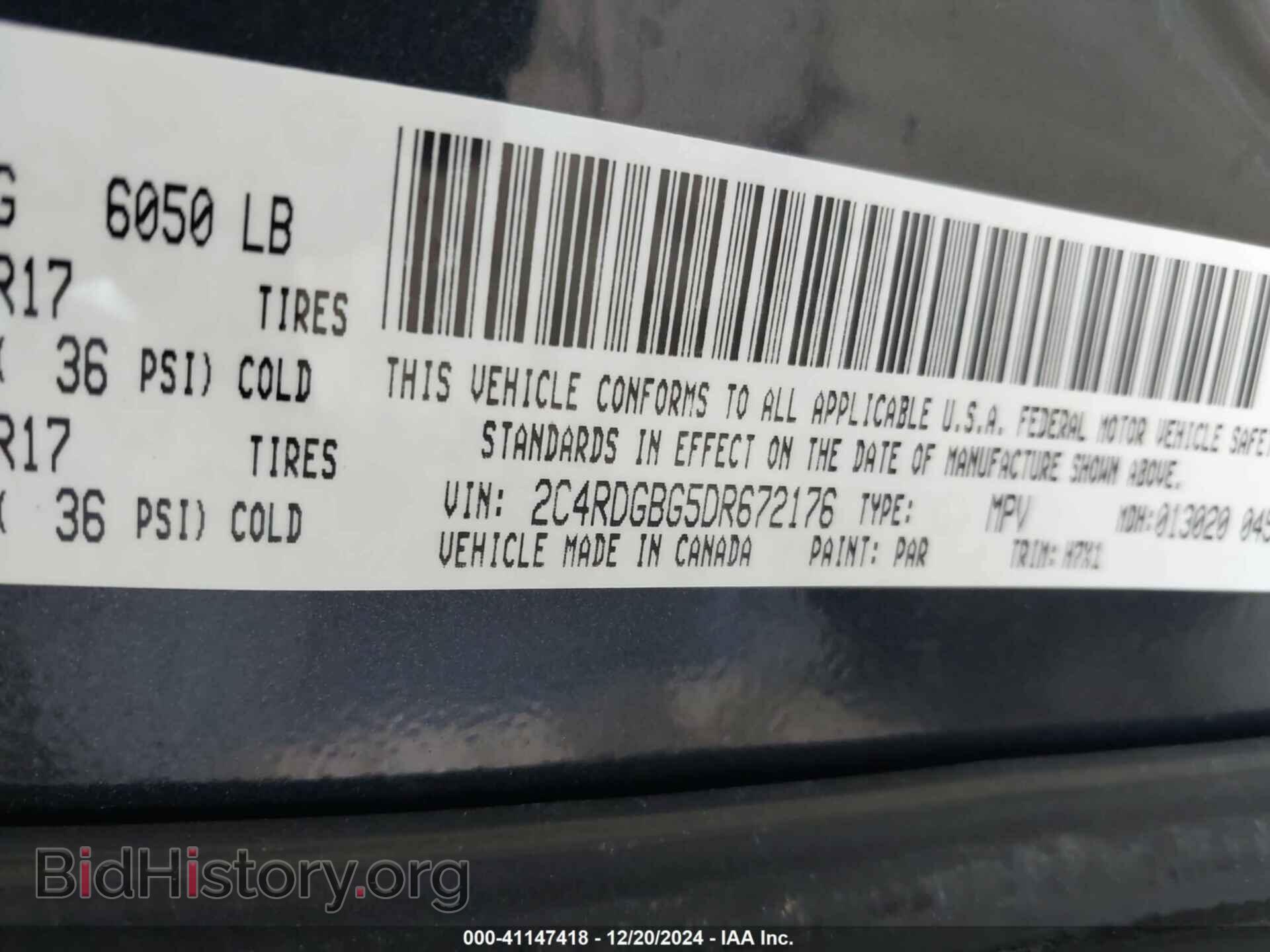 2013 DODGE GRAND CARAVAN - VIN: 2C4RDGBG5DR672176 - Фото 9