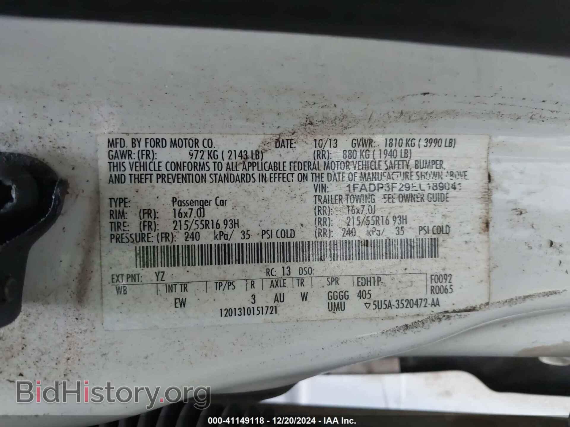 2014 FORD FOCUS - VIN: 1FADP3F29EL189041 - Photo 9