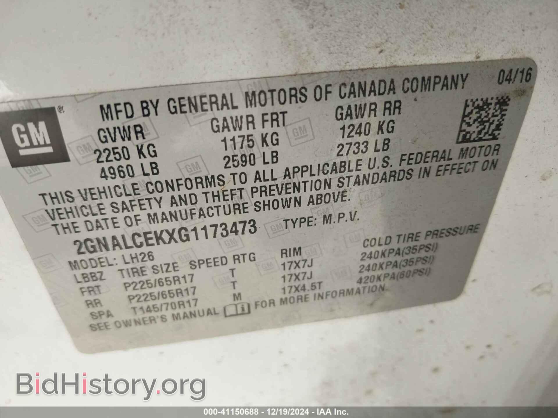 2016 CHEVROLET EQUINOX - VIN: 2GNALCEKXG1173473 - Photo 9