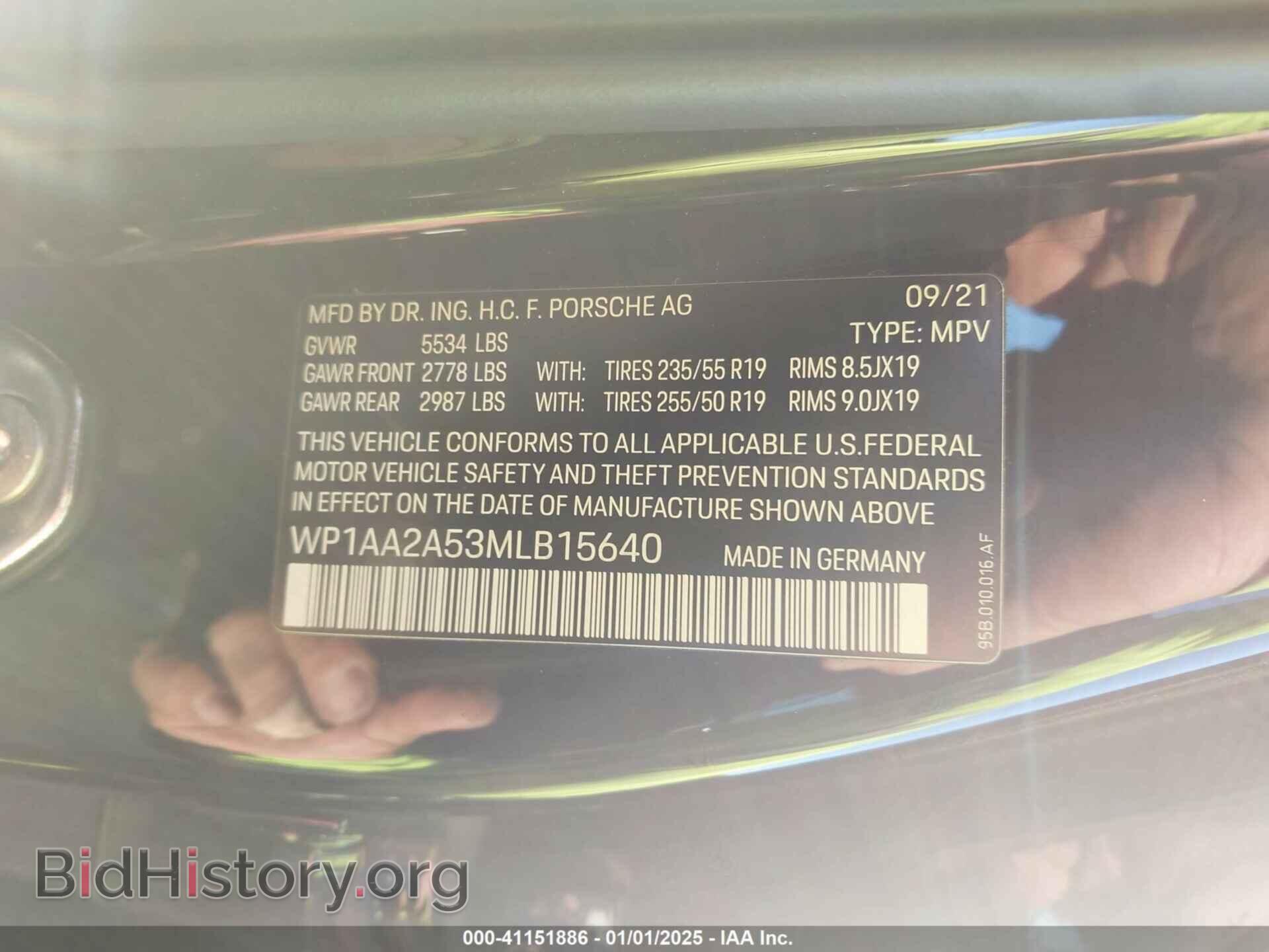 2021 PORSCHE MACAN - VIN: WP1AA2A53MLB15640 - Photo 9