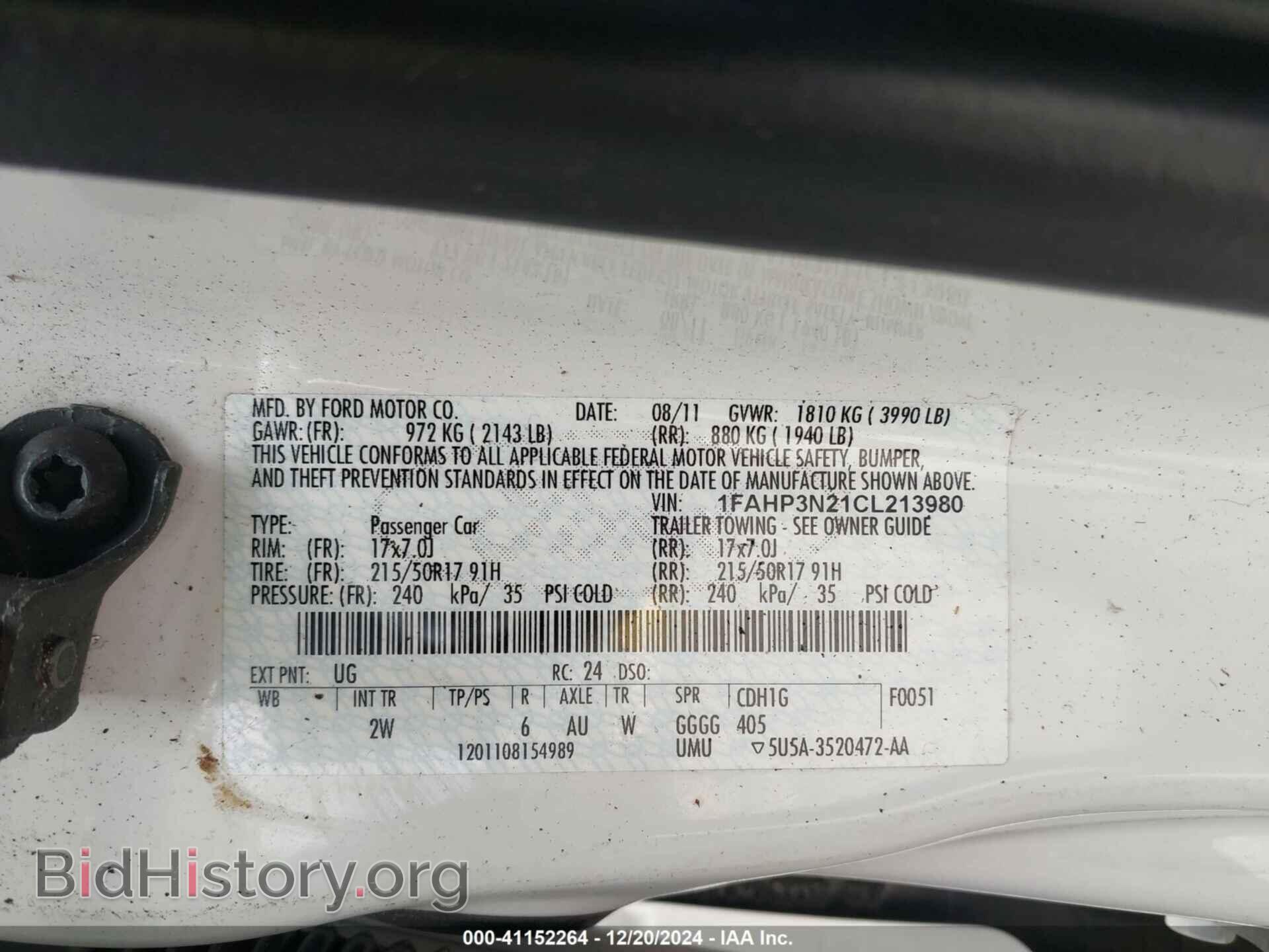 2012 FORD FOCUS - VIN: 1FAHP3N21CL213980 - Photo 9