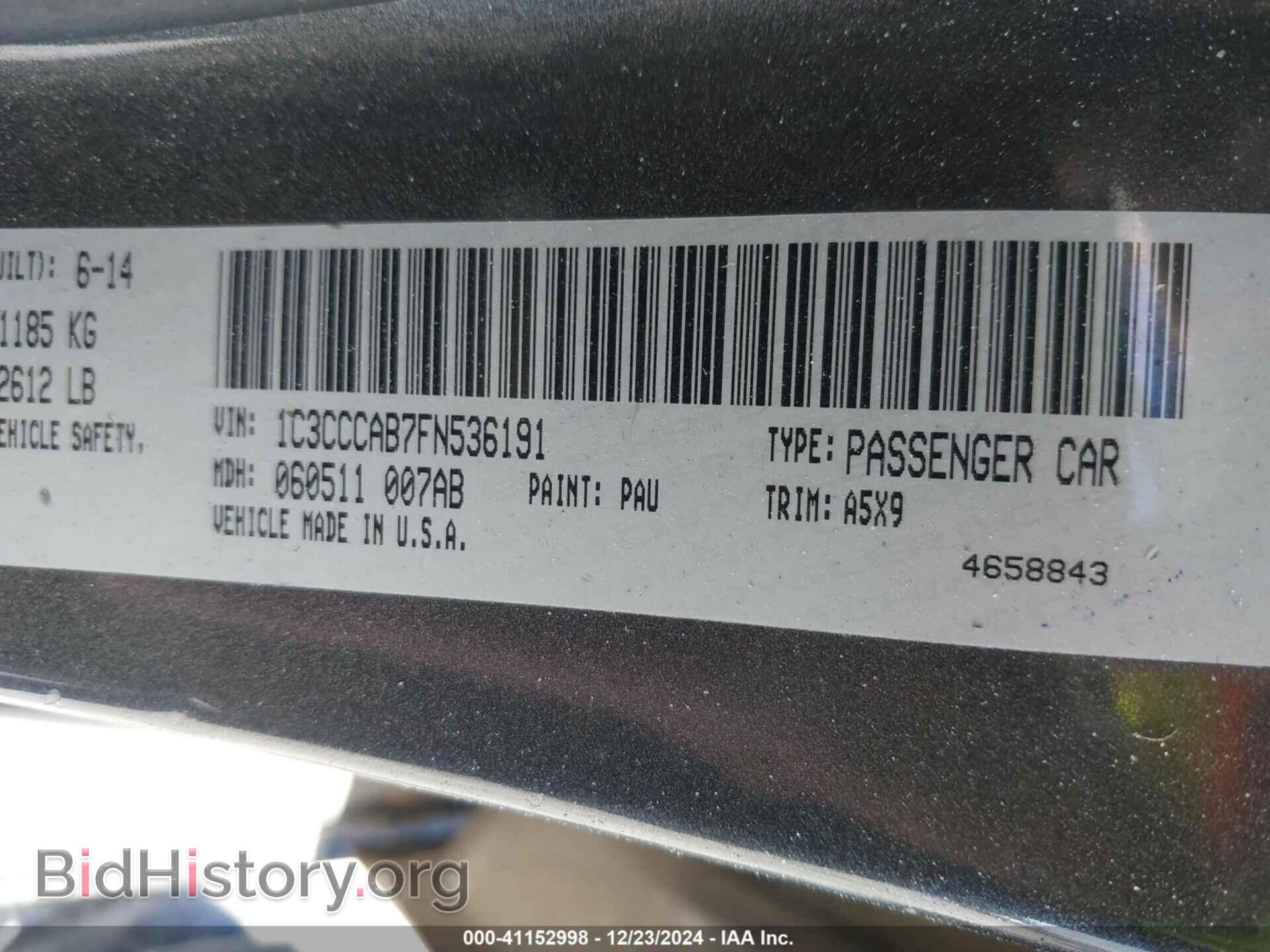 2015 CHRYSLER 200 - VIN: 1C3CCCAB7FN536191 - Photo 9