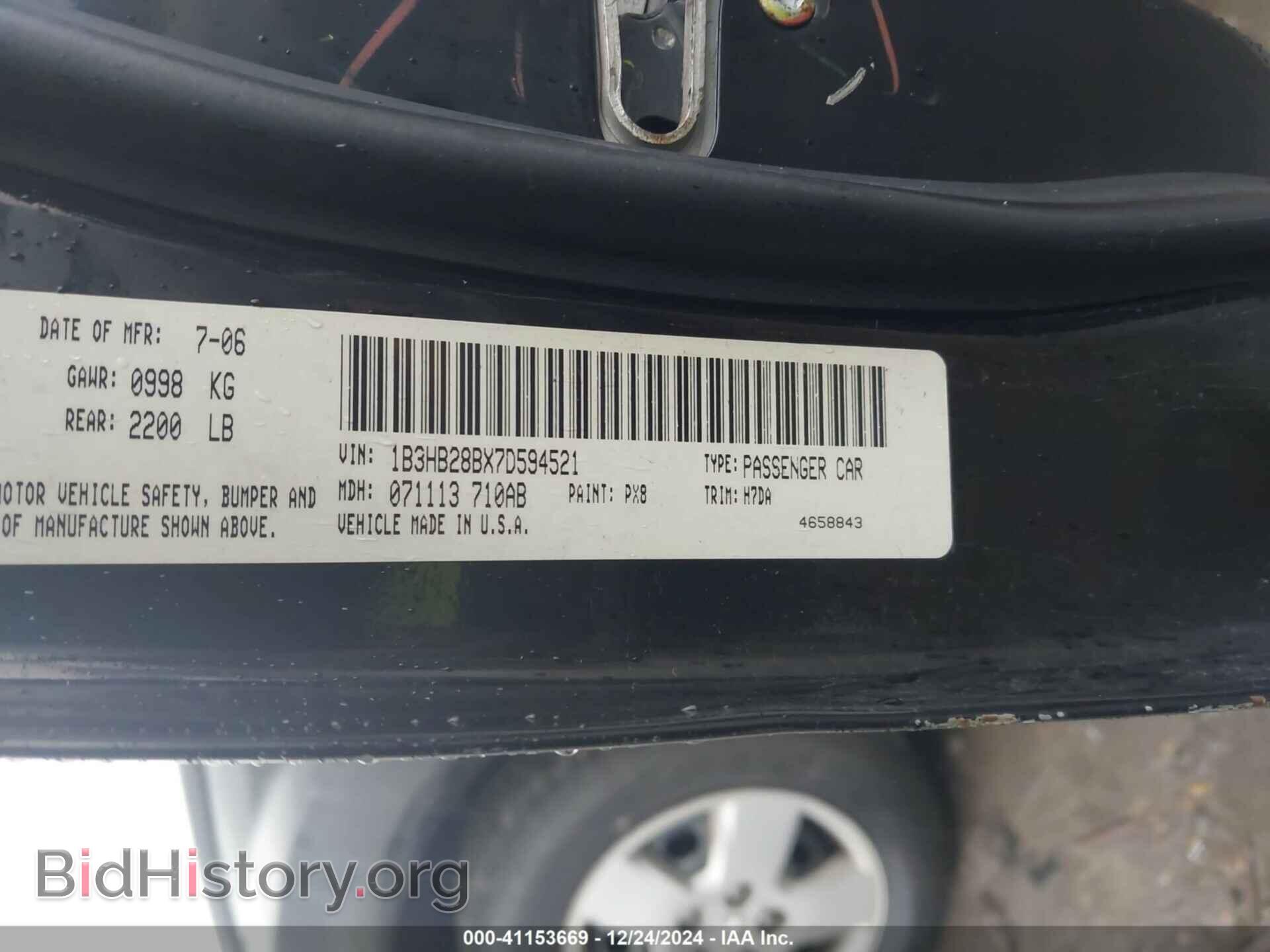 2007 DODGE CALIBER - VIN: 1B3HB28BX7D594521 - Фото 9