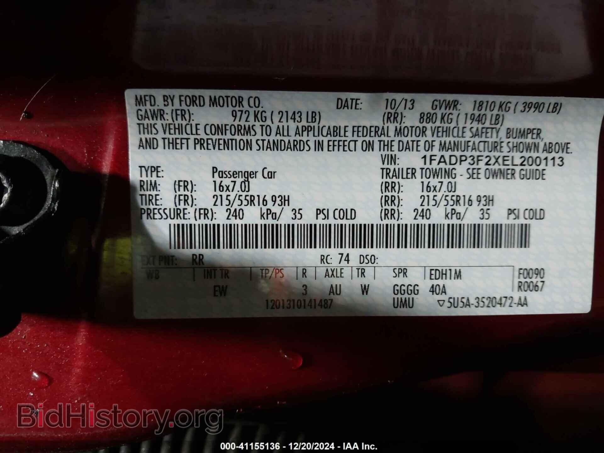 2014 FORD FOCUS - VIN: 1FADP3F2XEL200113 - Photo 9