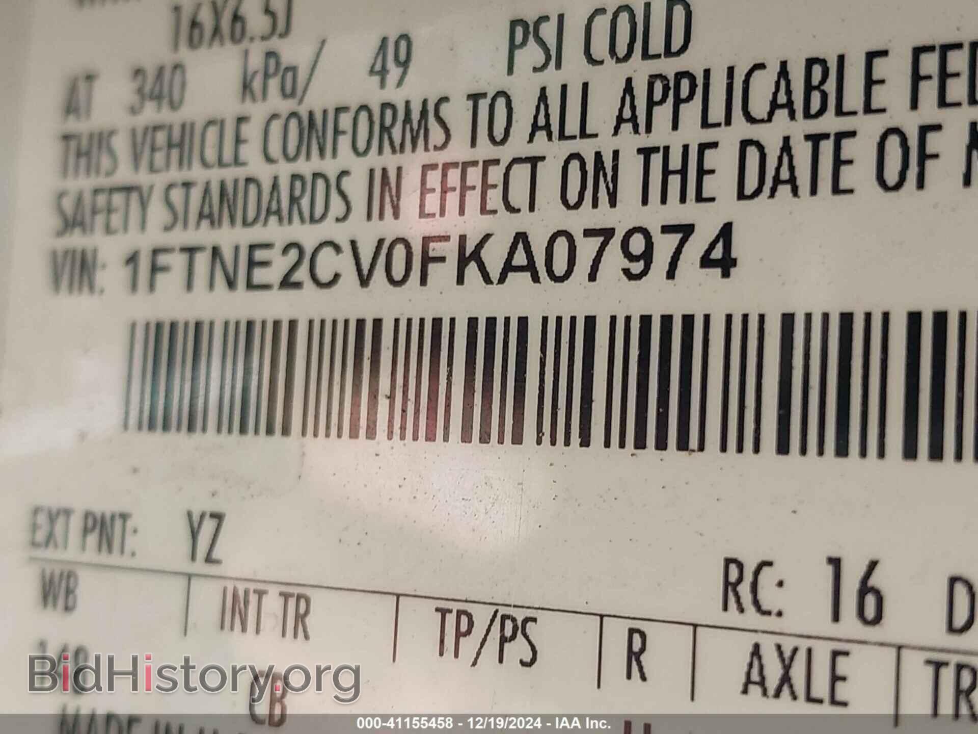 2015 FORD TRANSIT-150 - VIN: 1FTNE2CV0FKA07974 - Photo 9