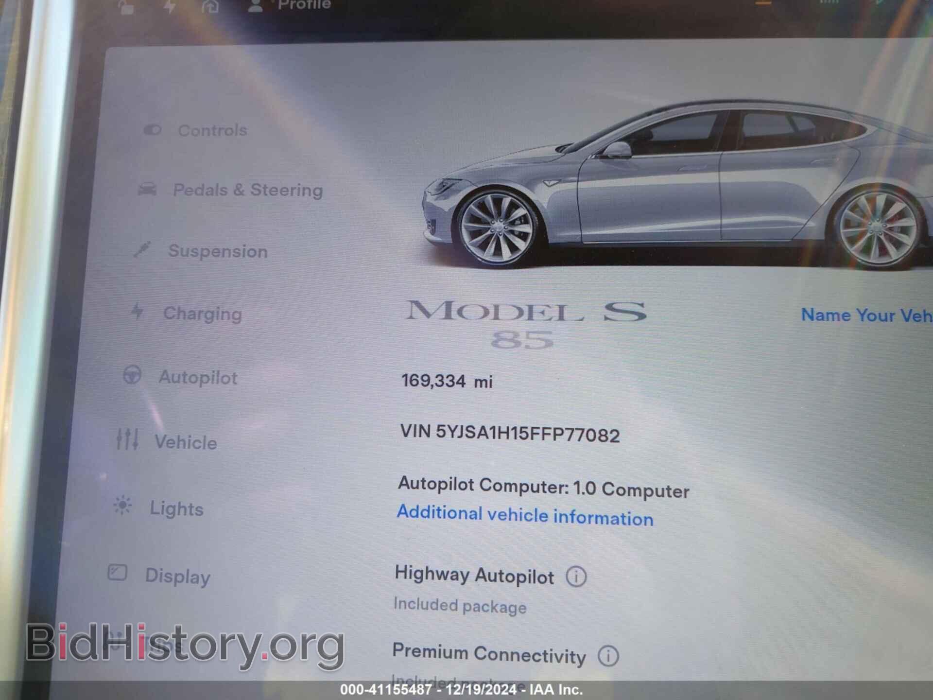 2015 TESLA MODEL S - VIN: 5YJSA1H15FFP77082 - Фото 7