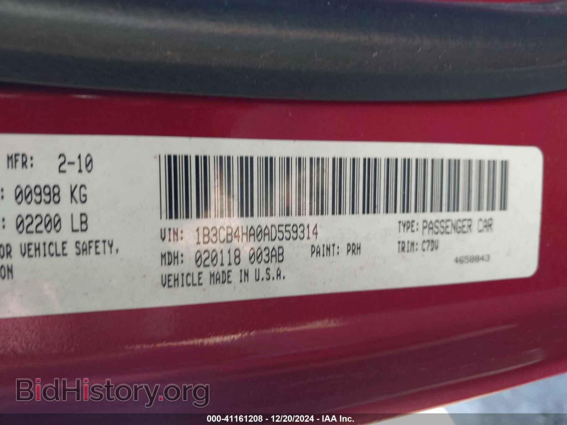 2010 DODGE CALIBER - VIN: 1B3CB4HA0AD559314 - Фото 9