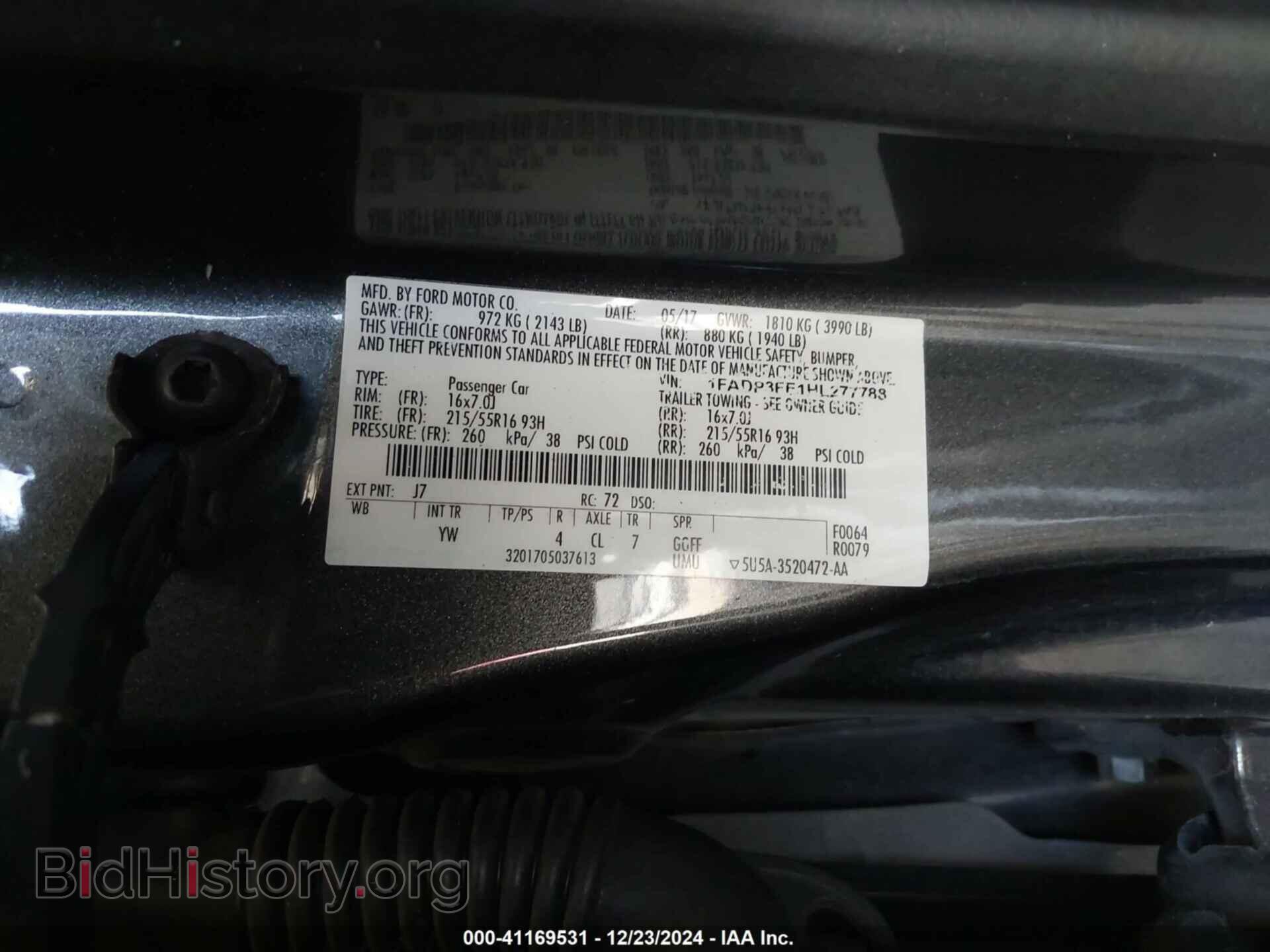 2017 FORD FOCUS - VIN: 1FADP3FE1HL277788 - Фото 9