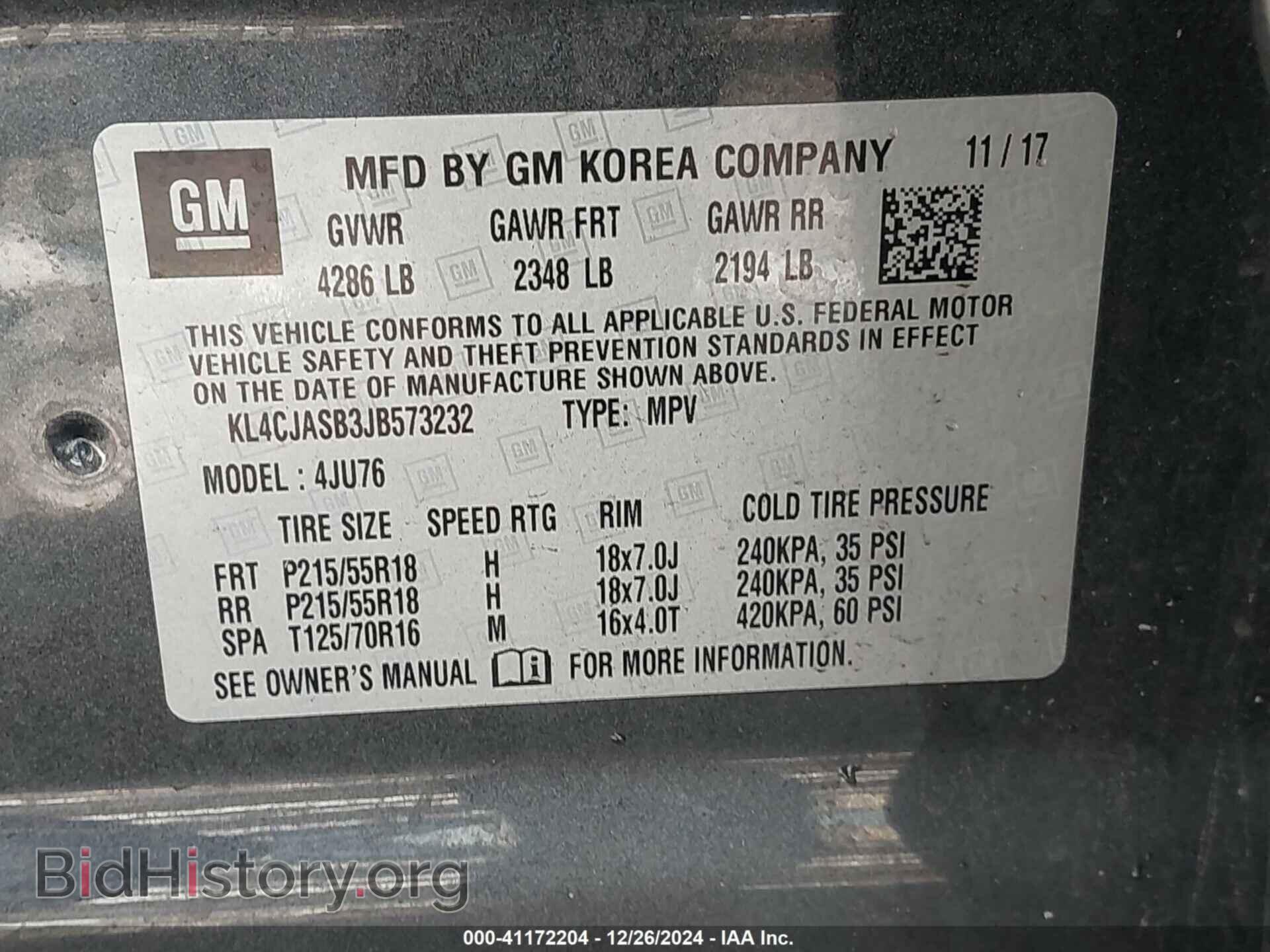 2018 BUICK ENCORE - VIN: KL4CJASB3JB573232 - Photo 9