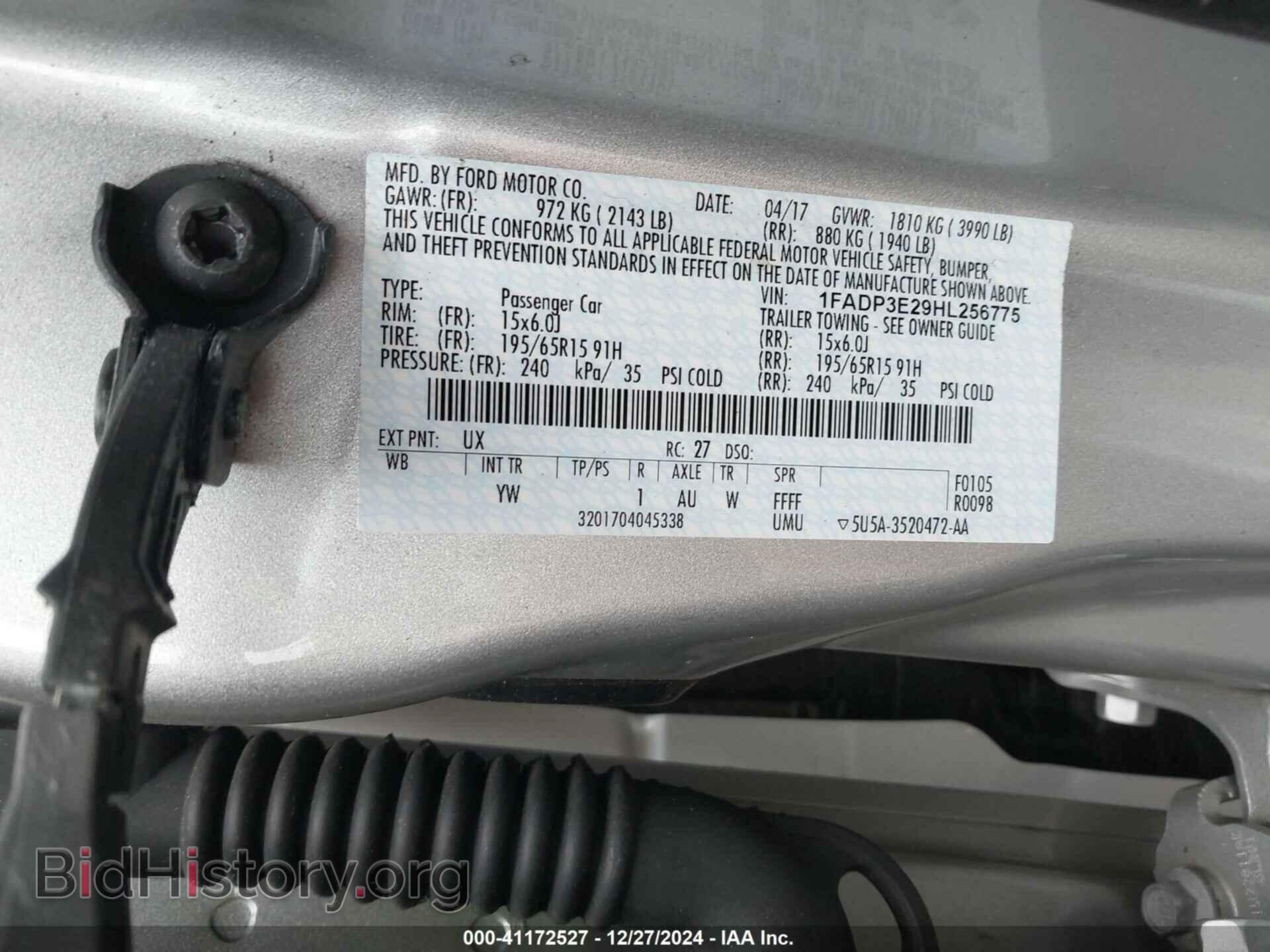 2017 FORD FOCUS - VIN: 1FADP3E29HL256775 - Photo 9