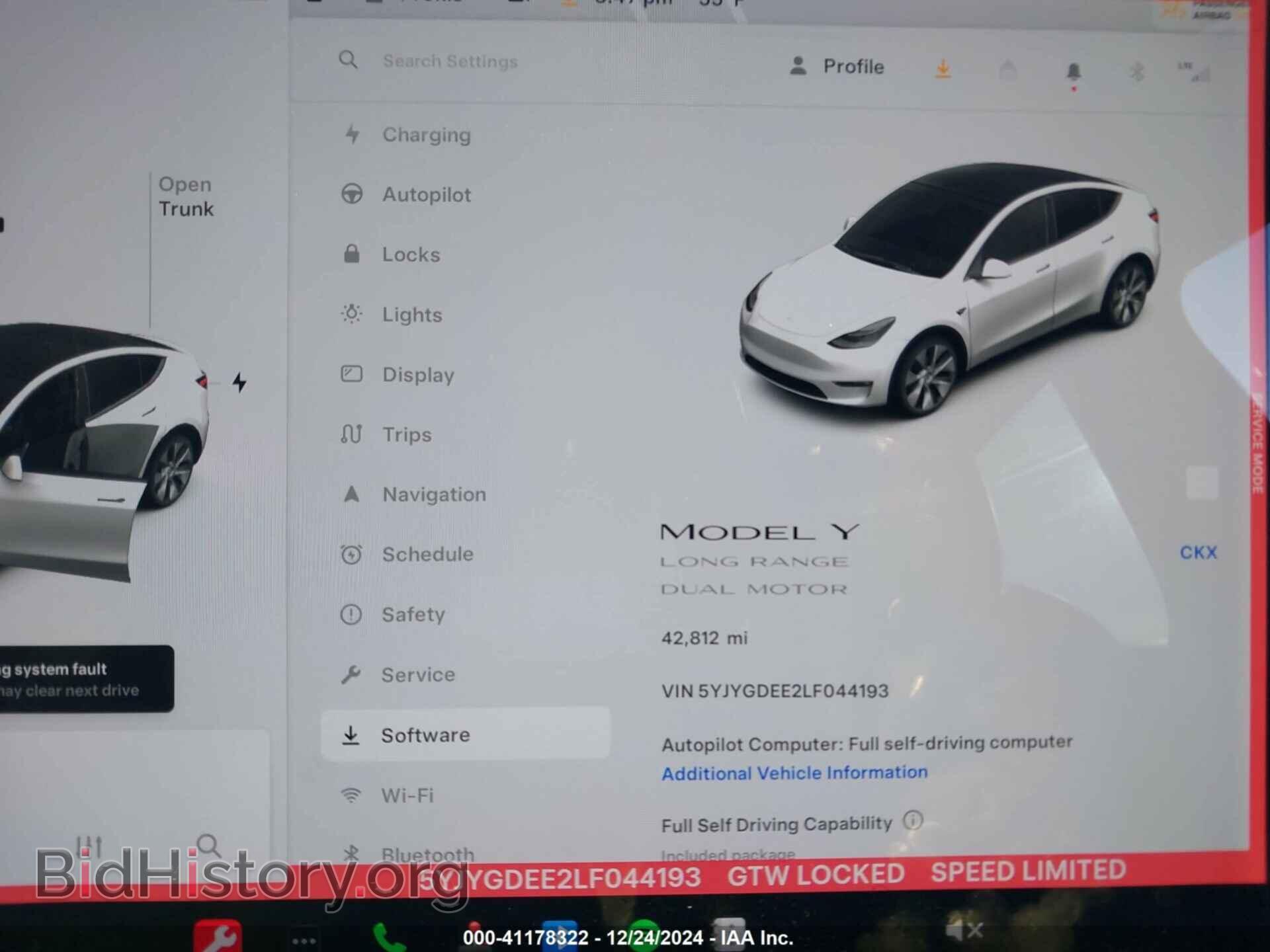2020 TESLA MODEL Y - VIN: 5YJYGDEE2LF044193 - Фото 7