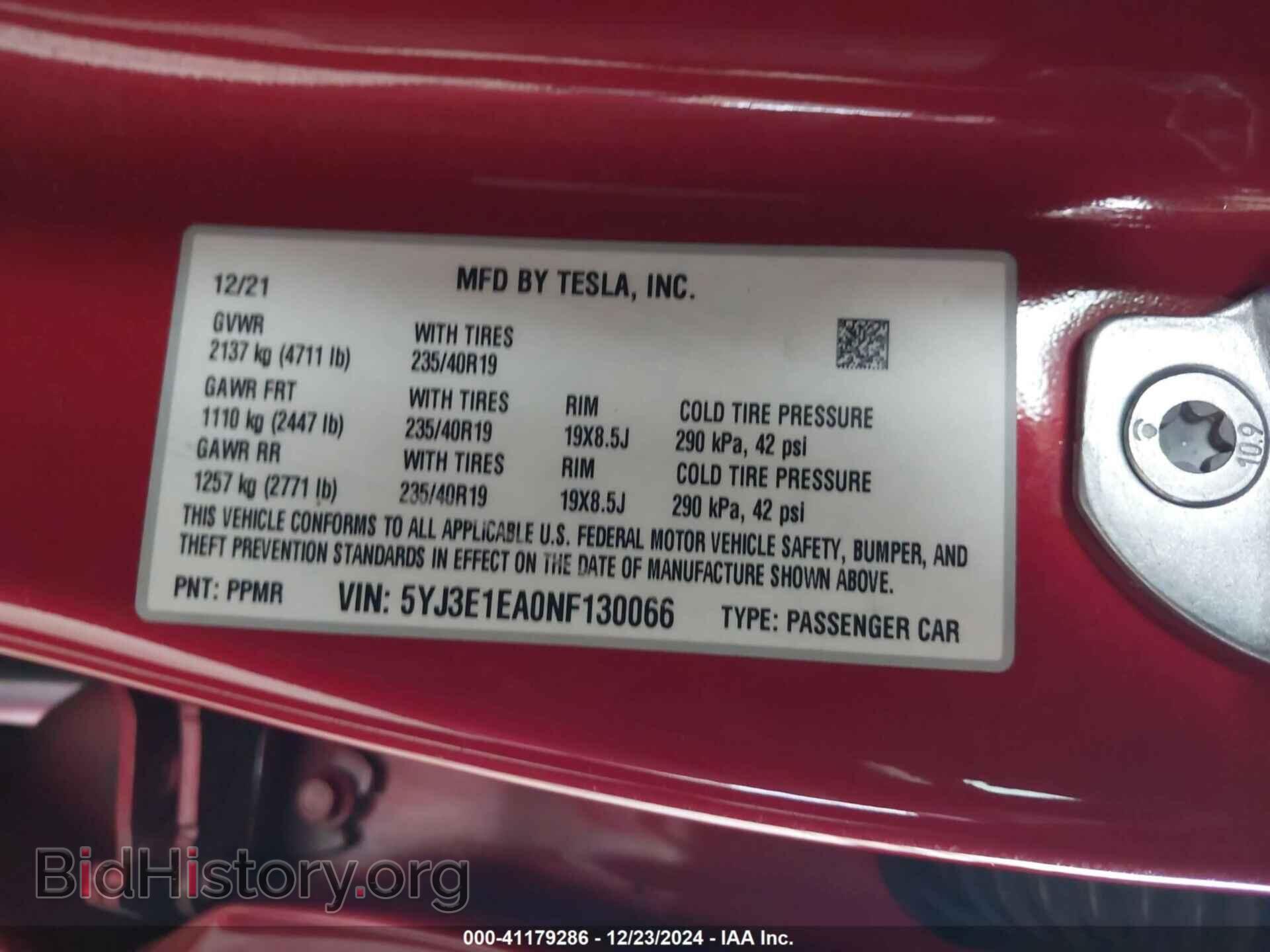 2022 TESLA MODEL 3 - VIN: 5YJ3E1EA0NF130066 - Фото 9