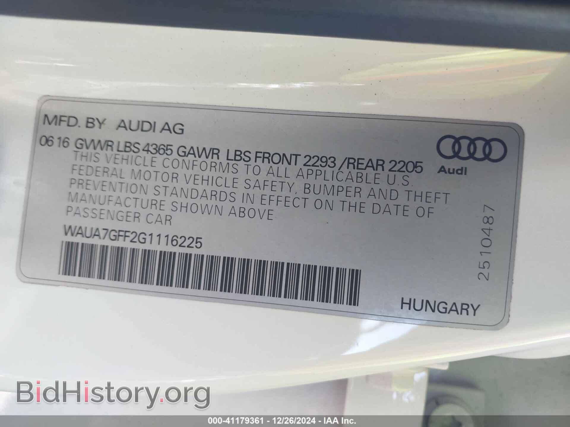 2016 AUDI A3 - VIN: WAUA7GFF2G1116225 - Фото 9