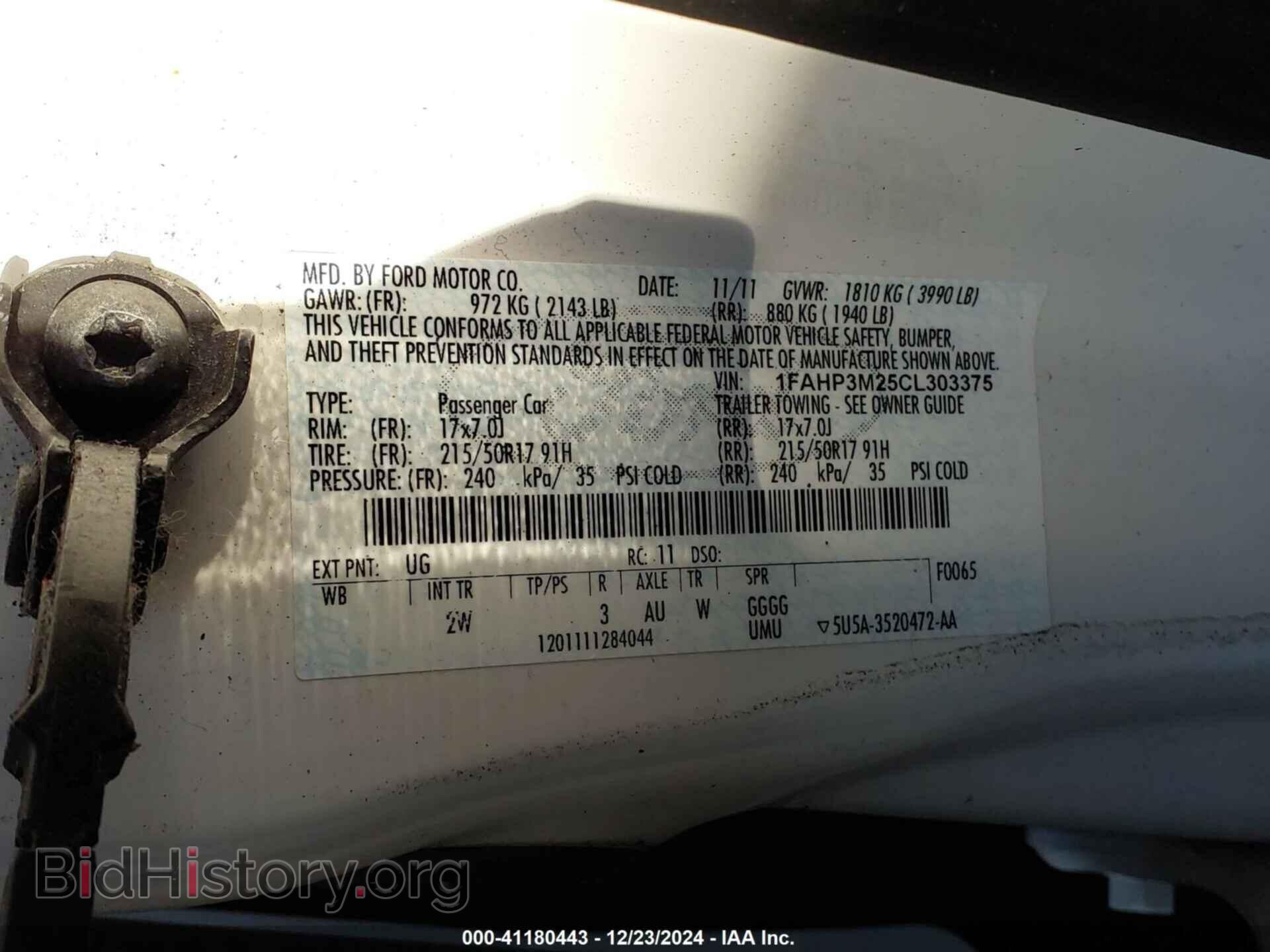 2012 FORD FOCUS - VIN: 1FAHP3M25CL303375 - Photo 9
