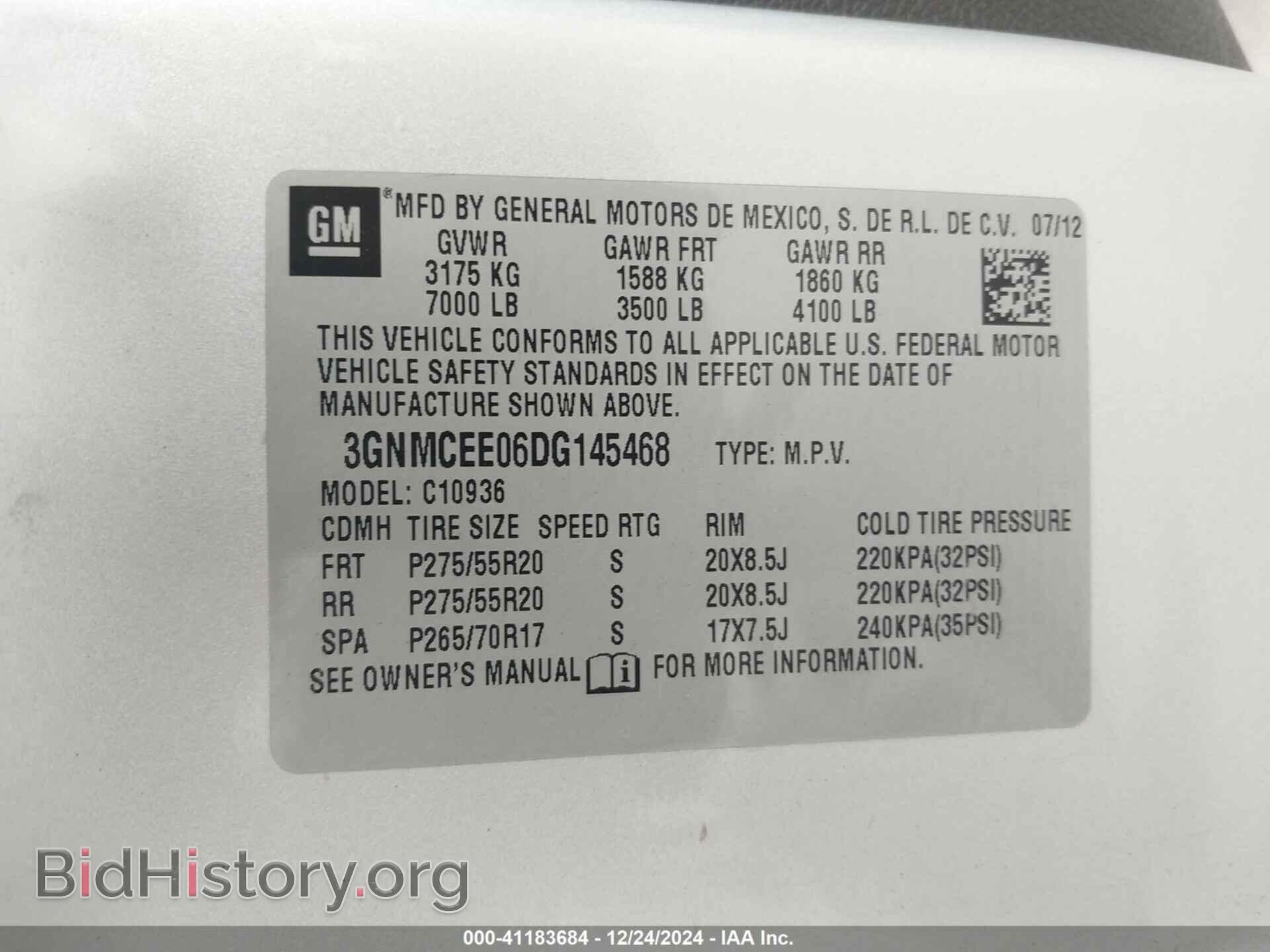 2013 CHEVROLET AVALANCHE - VIN: 3GNMCEE06DG145468 - Фото 9
