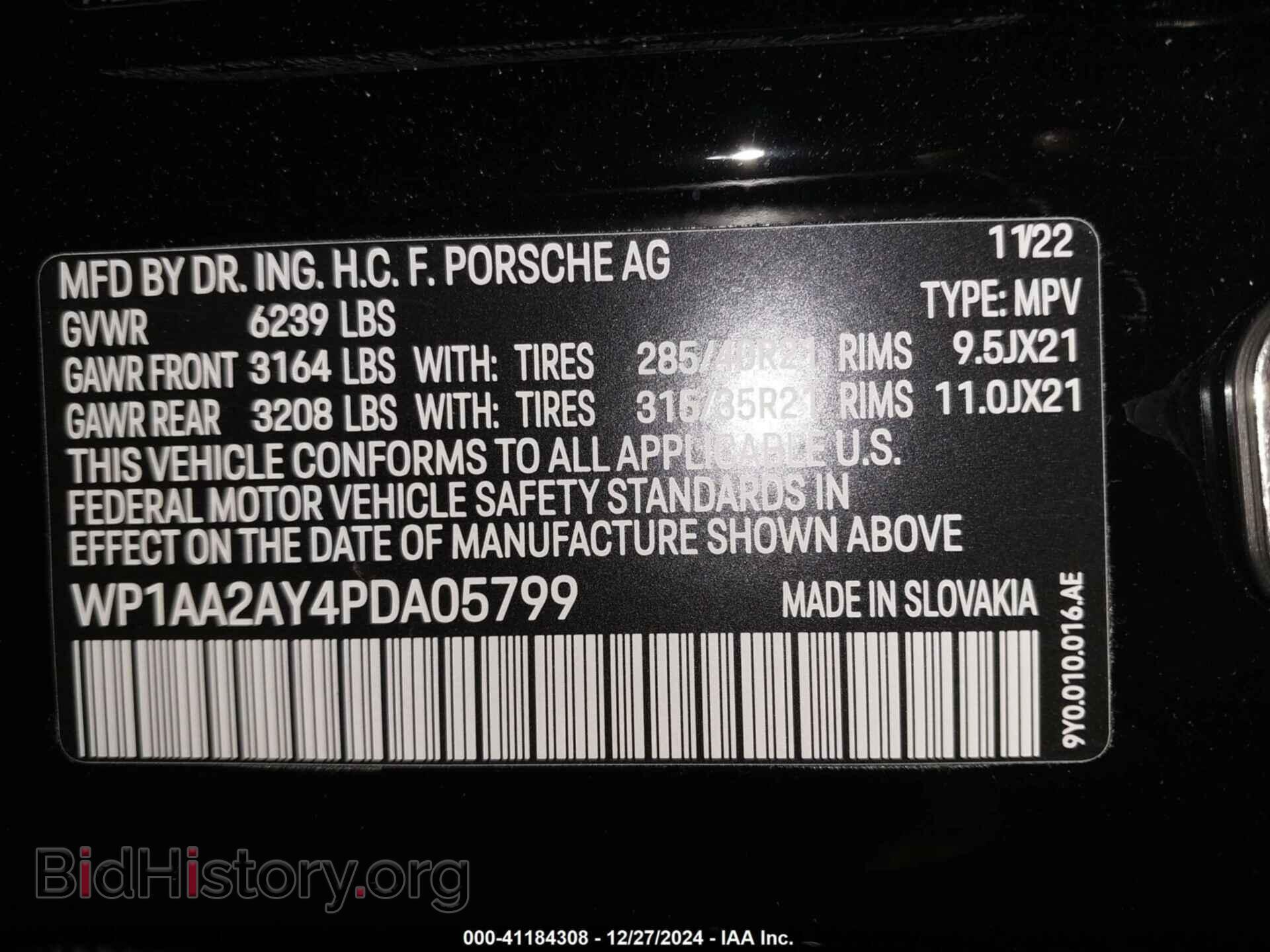 2023 PORSCHE CAYENNE - VIN: WP1AA2AY4PDA05799 - Фото 9