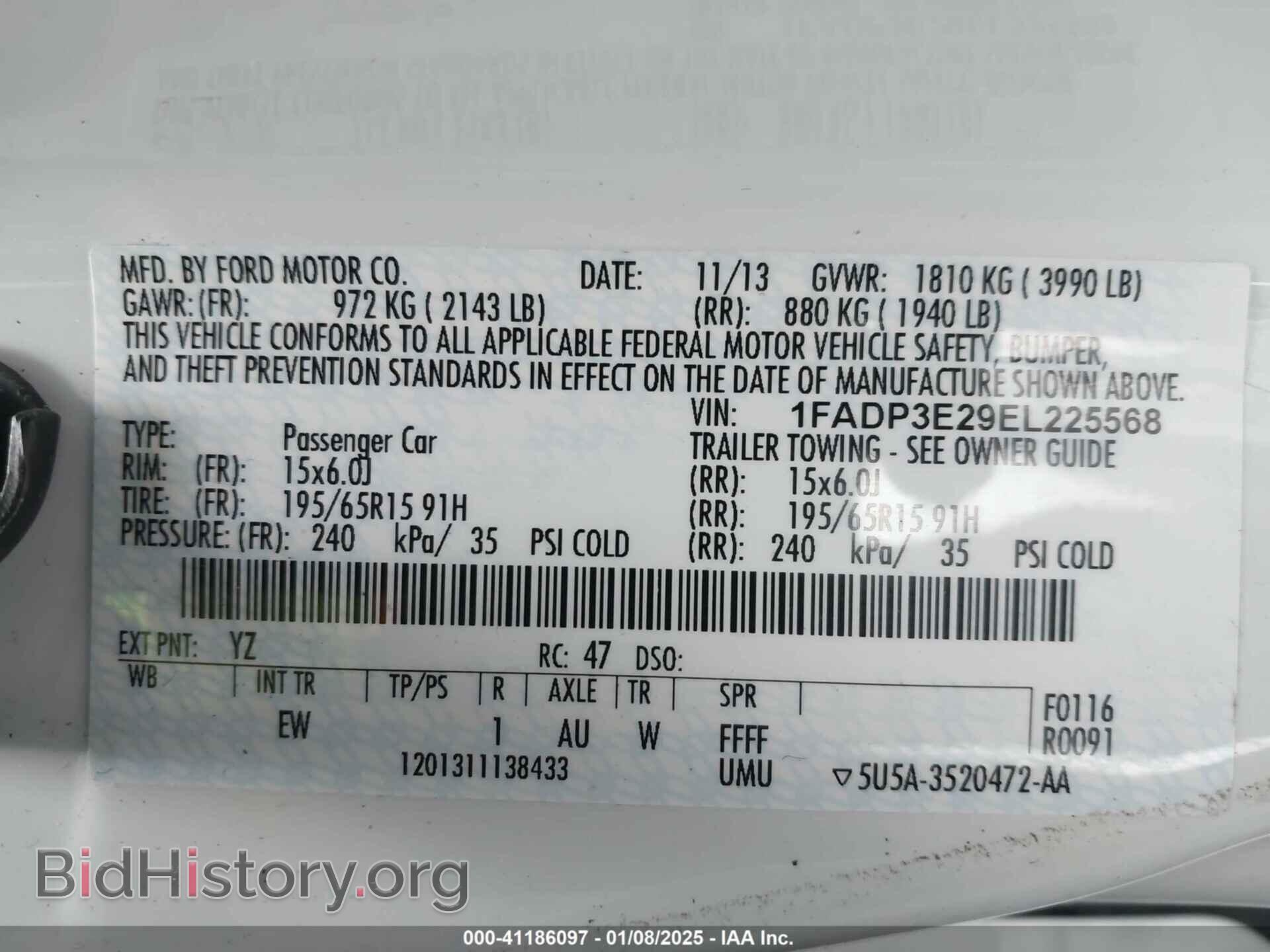 2014 FORD FOCUS - VIN: 1FADP3E29EL225568 - Photo 9