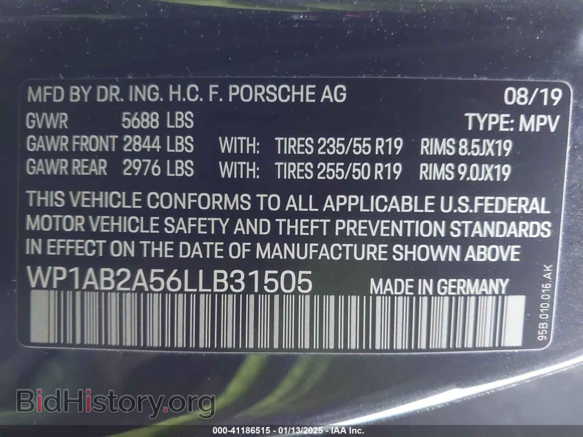 2020 PORSCHE MACAN - VIN: WP1AB2A56LLB31505 - Фото 9