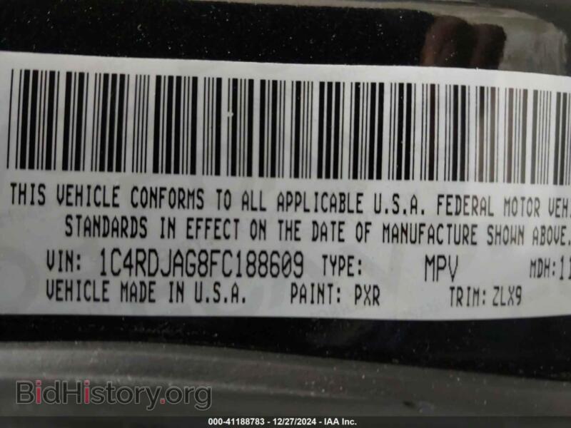 2015 Dodge DURANGO (VIN 1C4RDJAG8FC188609) — photo 9 of 16