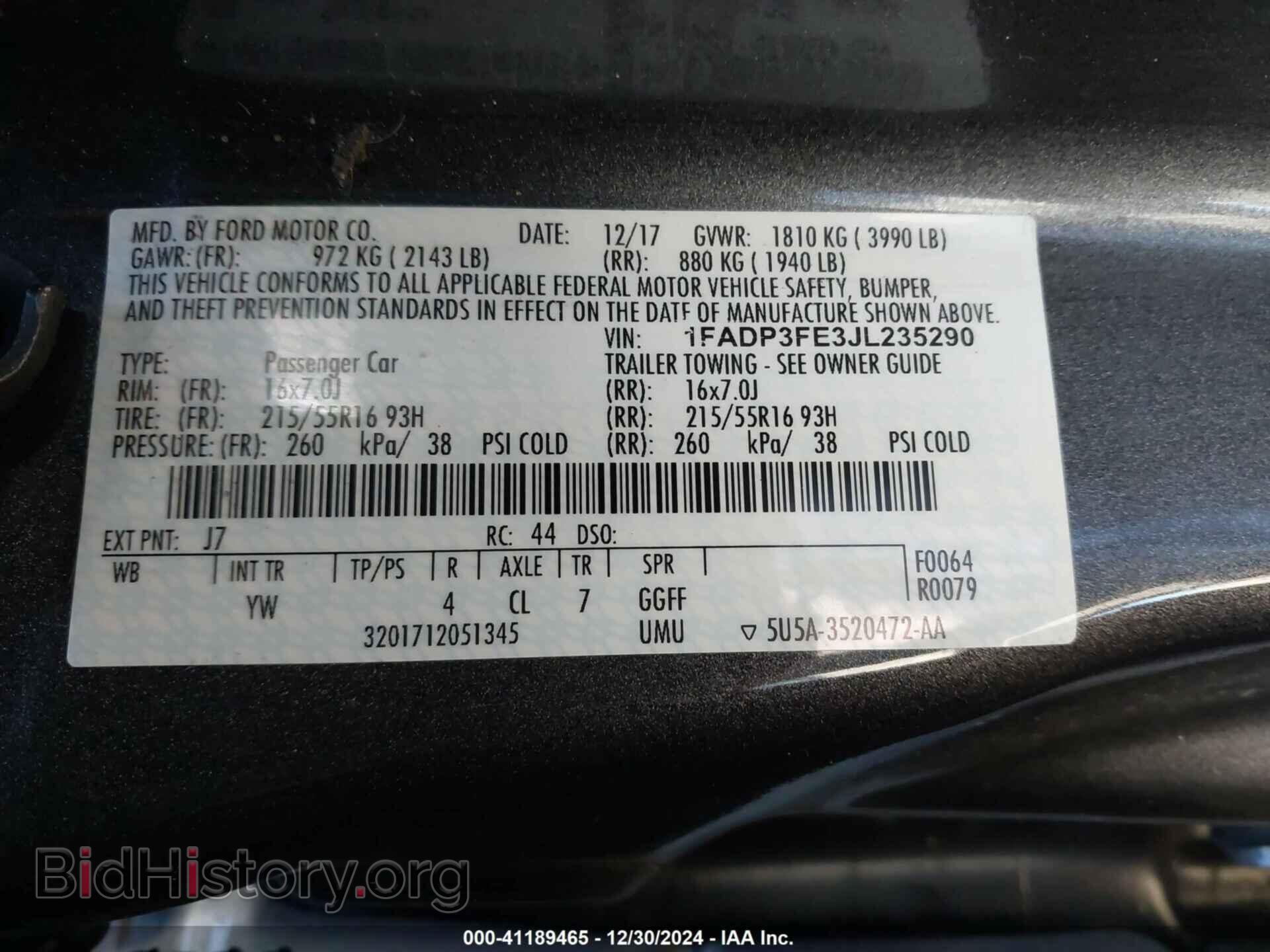 2018 FORD FOCUS - VIN: 1FADP3FE3JL235290 - Photo 9