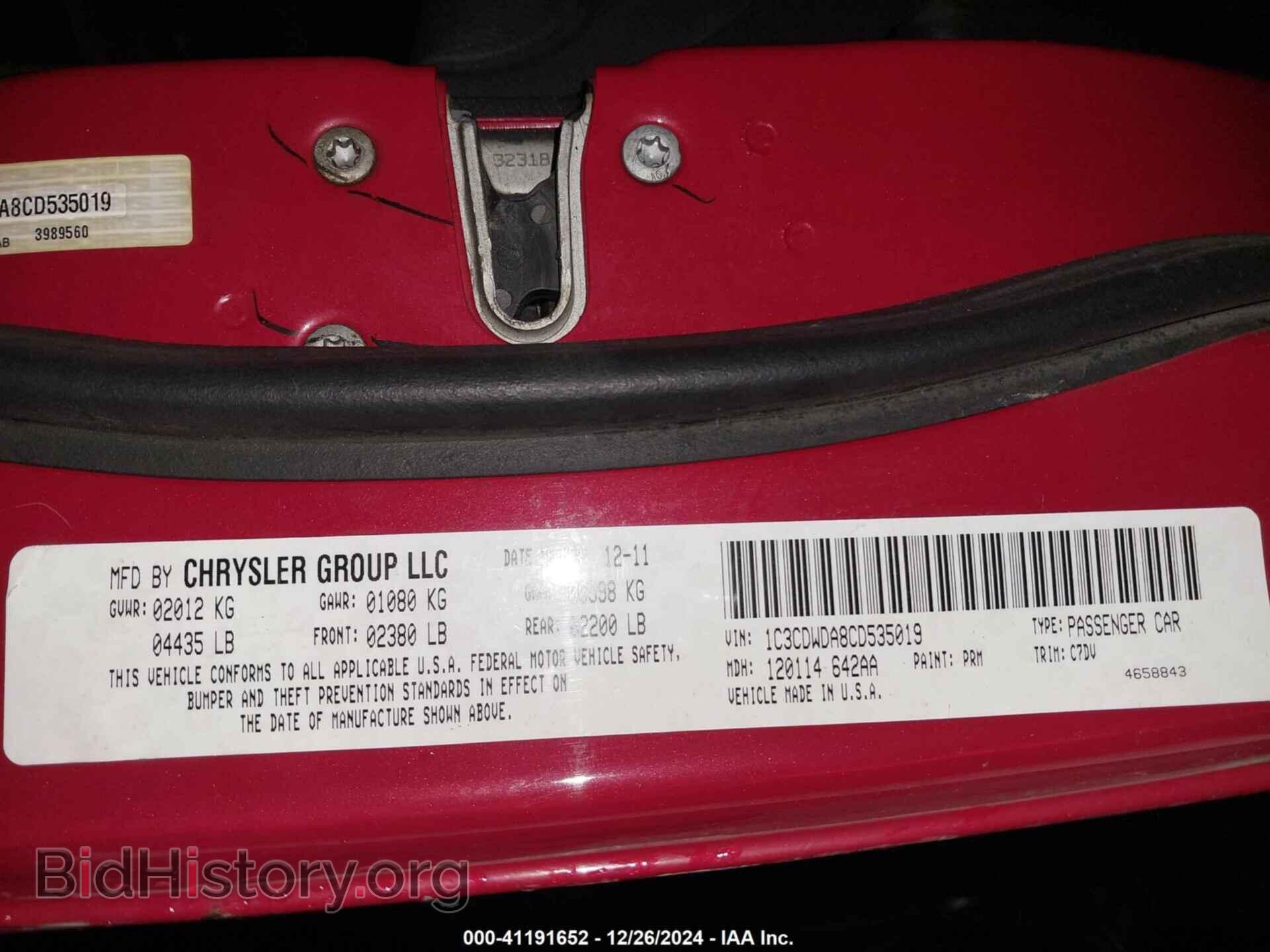 2012 DODGE CALIBER - VIN: 1C3CDWDA8CD535019 - Photo 9