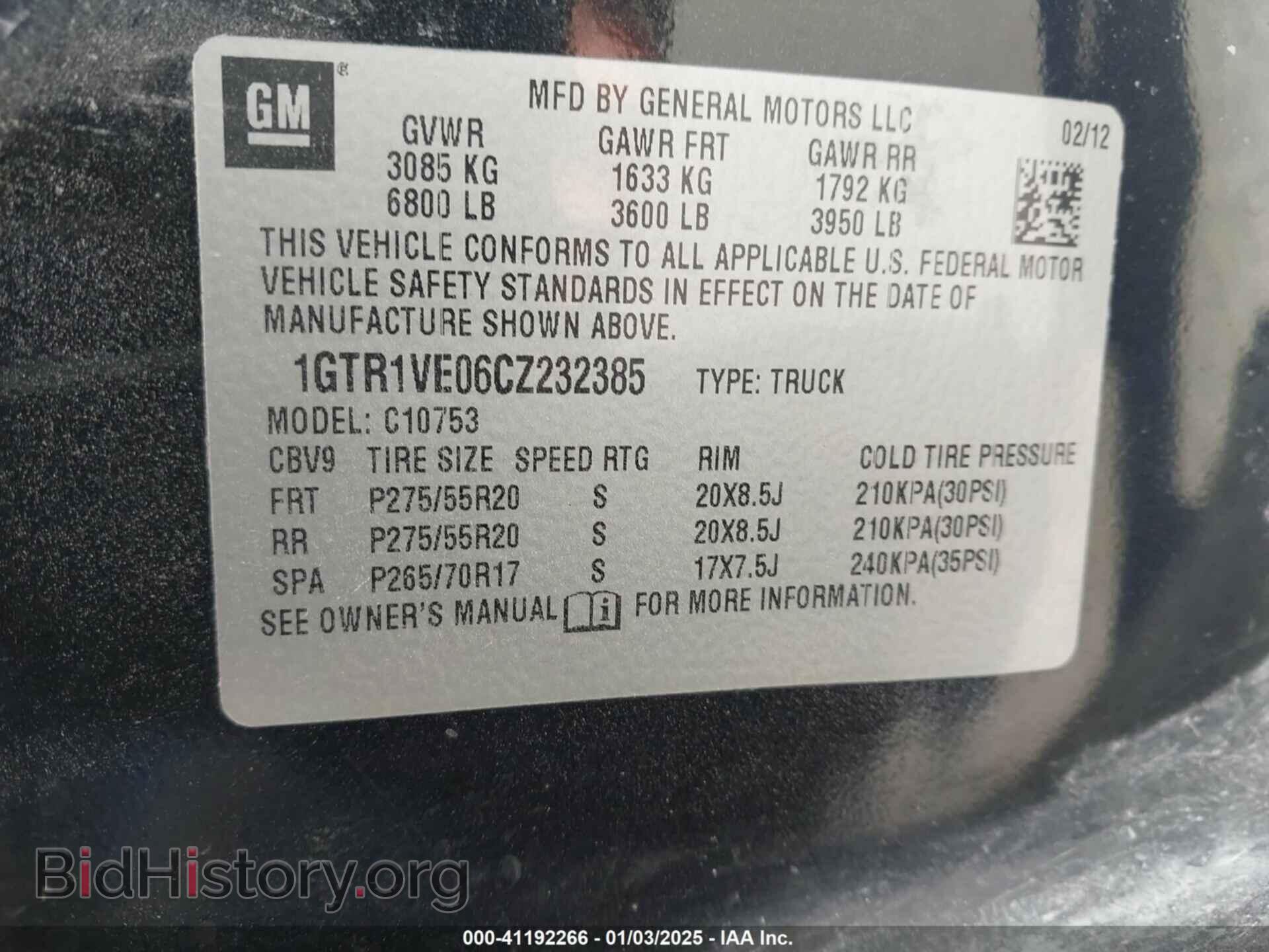 2012 GMC SIERRA 1500 - VIN: 1GTR1VE06CZ232385 - Фото 9